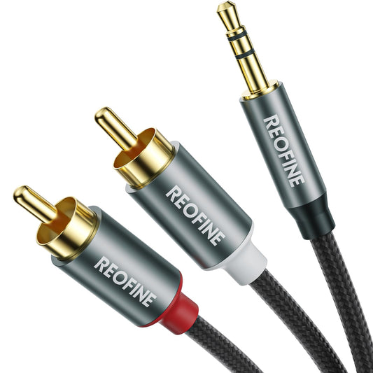 3.5mm to RCA Cable (3Feet/1M),3.5 mm 1/8 to RCA 2-Male Headphone Jack Adapter HiFi Sound Splitter Auxiliary Cord for Smartphone,MP3 Players,Laptops,Tablet,Speaker
