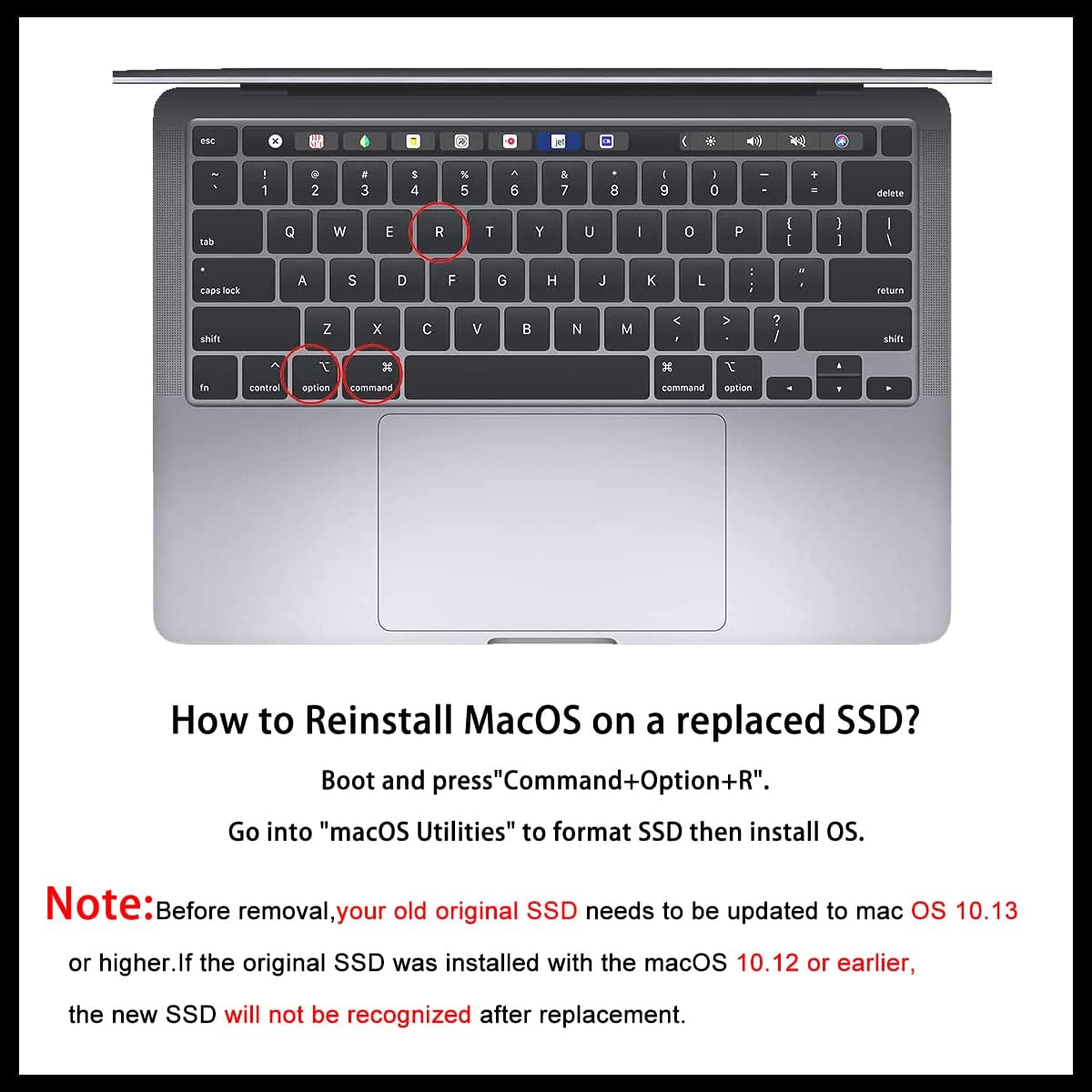 Dogfish 2TB SSD for MacBook Pro A1708, NVMe PCIe M.2 Internal Solid State Drive Upgrade for MacBook Pro Retina A1708 (2016-2017)