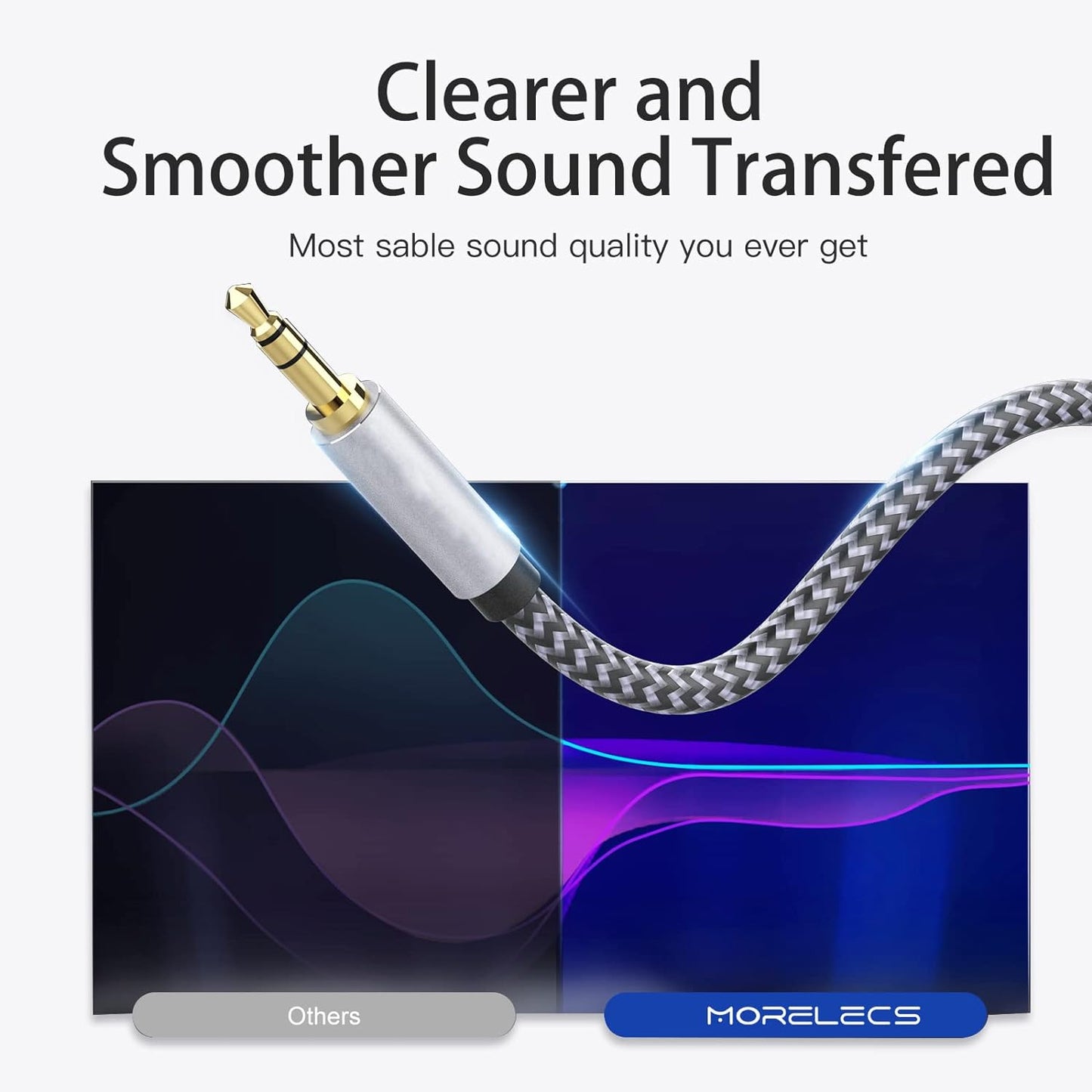 Aux Extension Cord 15ft, 3.5mm 1/8 Aux Stereo Audio Cable Male to Female Stereo Audio Extension Adapter Cable Nylon Braided Male to Female AUX Cord Compatible Phones, Headphones,Speakers, PC