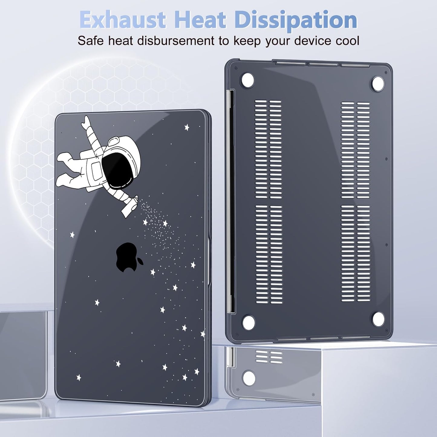 May Chen Case for MacBook Pro 13 inch M2 2023,2022,2021,2020 A2338 M1 A2251 A2289, Plastic Hard Shell Case for MacBook Pro 13" with Touch Bar Fits Touch ID, Astronaut Space