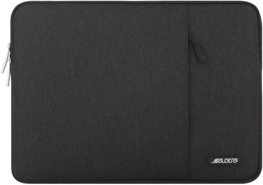 MOSISO Laptop Case 14 inch, 14 inch Laptop Sleeve Compatible with HP Lenovo Dell ASUS Acer, HP Stream, Dell Latitude, Lenovo IdeaPad, Polyester Vertical Computer Sleeve Bag with Pocket, Black