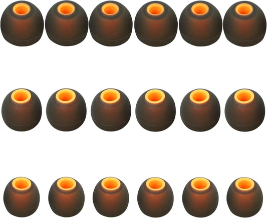 Earbud Replacement Tips Silicone Earbud Tips Ear Bud Covers Fit Most in-Ear Earbuds(Inner Hole 3.8mm -5.1mm) Headphone Rubber Tips Eartips 9 Pairs S M L