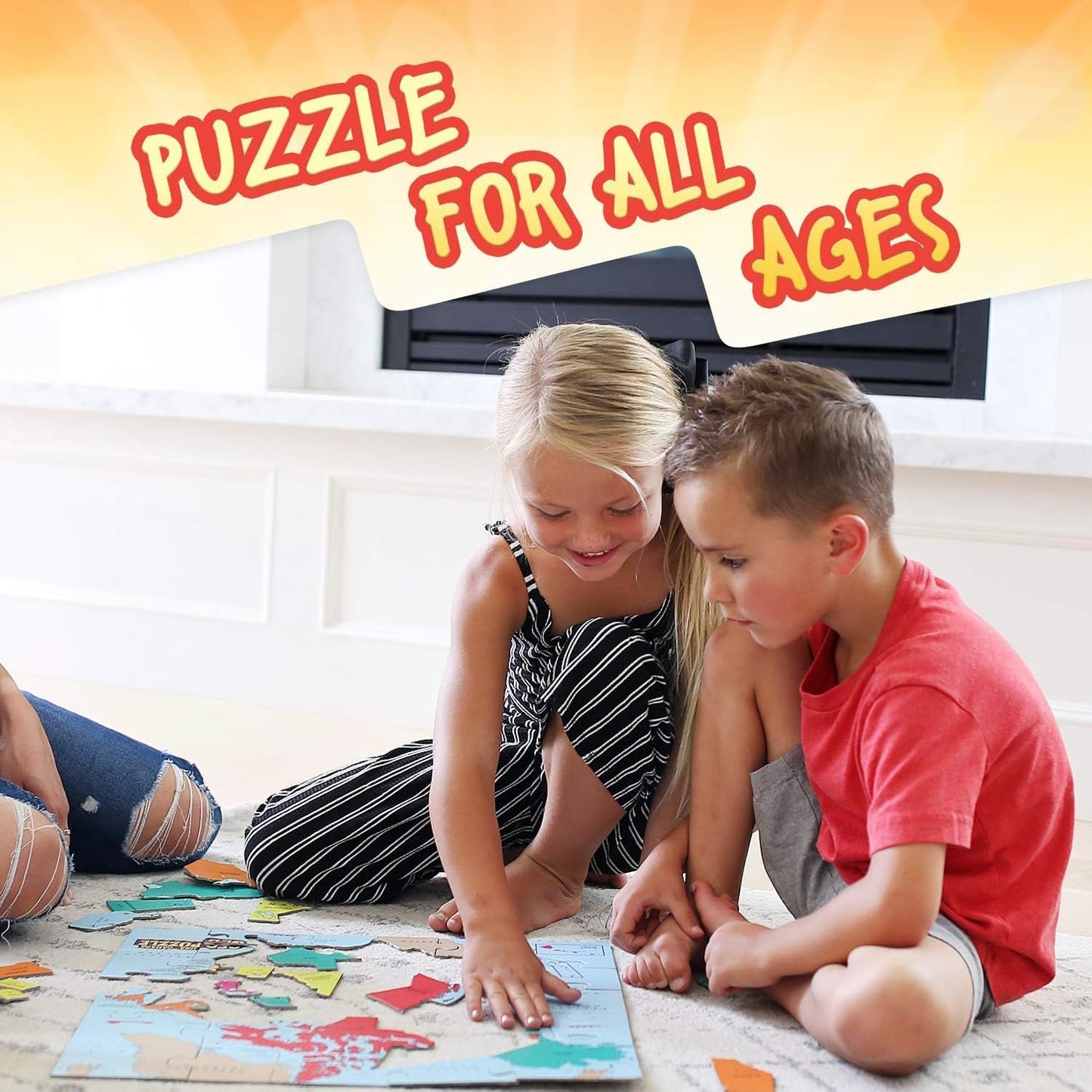 GeoToys GeoPuzzle, Country-Shaped Jigsaw Puzzles Set of 6, Geography Puzzle, Geography Game & Map Puzzle - Jigsaw Puzzles for Kids Ages 6-9 Years Old