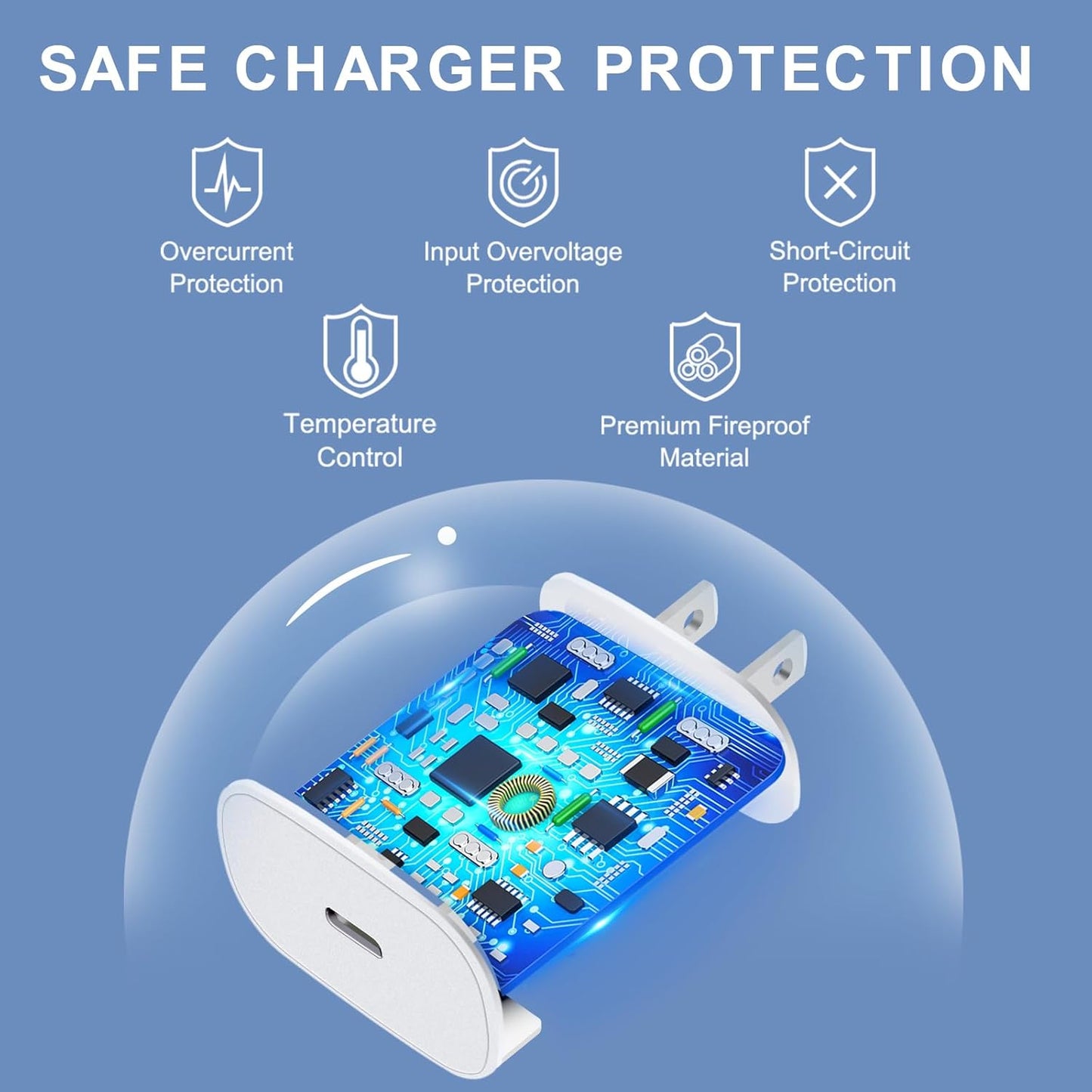 30W Phone 16 15 Charger Fast Charging,USB-C Wall Fast Charger Block Adapter with 6.6Ft USB C to C Fast Charging Cable Cord for Phone 16 15 Pro/16 15 Pro Max/15 Plus,Pro 12.9,Samsung Galaxy S24 Ultra