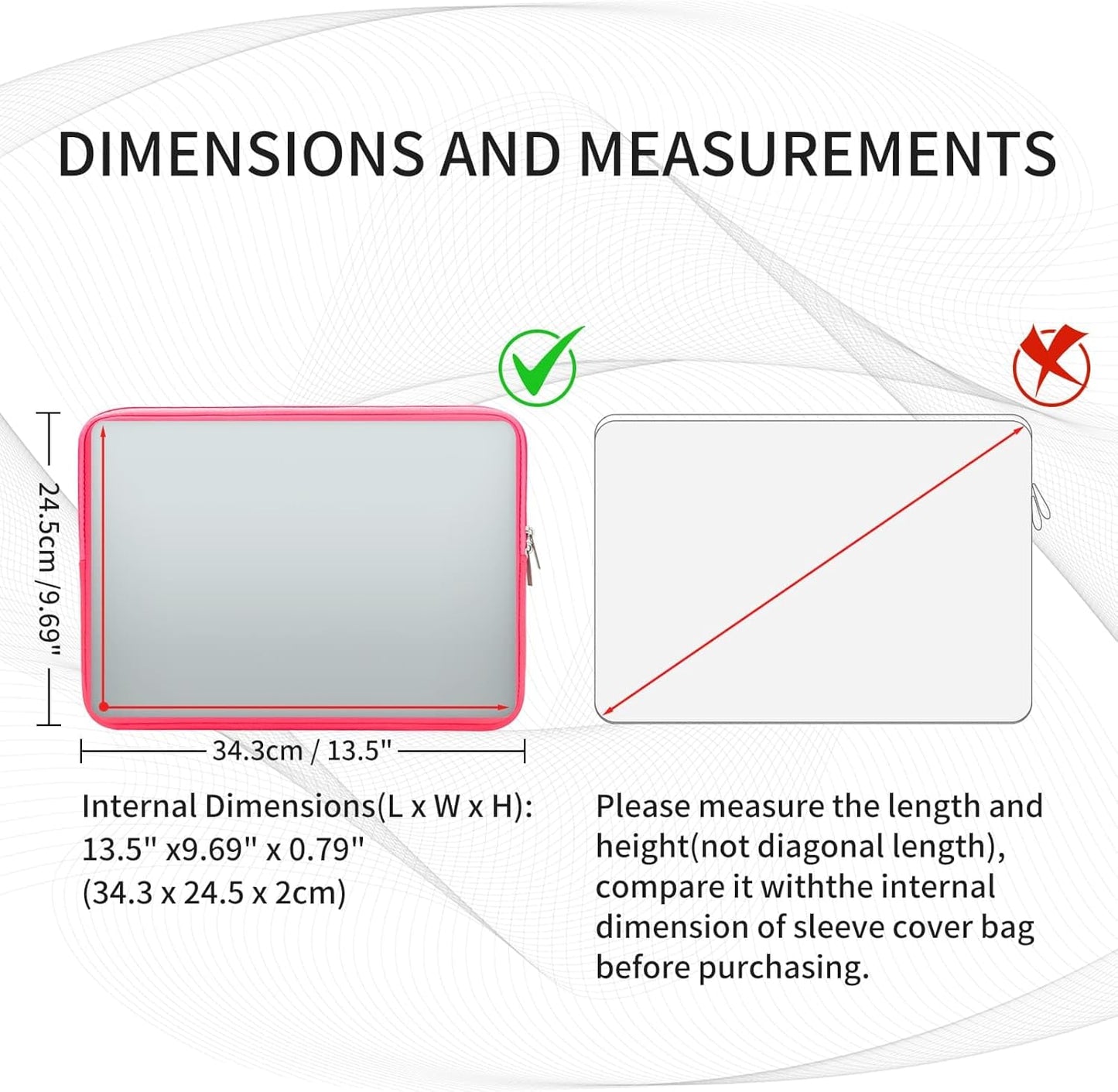 RAINYEAR 14 Inch Laptop Sleeve Protective Case Soft Lining Padded Zipper Cover Carrying Bag Compatible with 14" Notebook Computer Tablet Ultrabook Chromebook (Bright Pink, Upgraded Version)