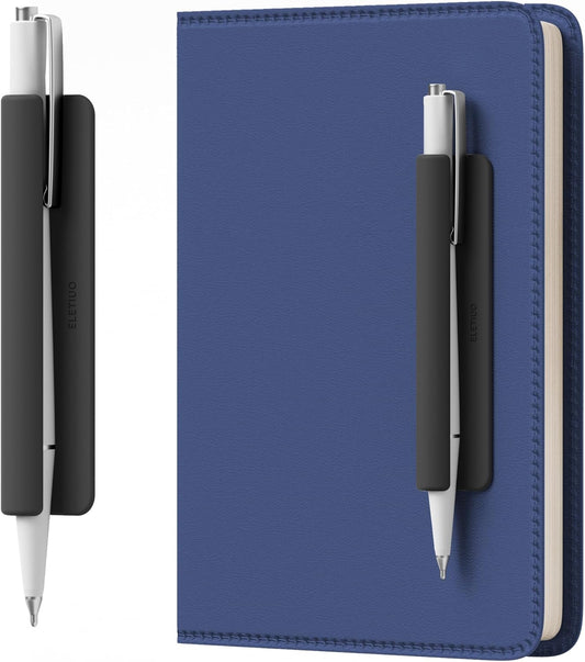 ELETIUO Pencil Holder For Most Pens,Pencils,Self-Adhesive Stick To Notebooks,Diary,Desks,Whiteboards Or Any Surface,Silicone Pen Holder For Home,Office And Desk Organization,Black