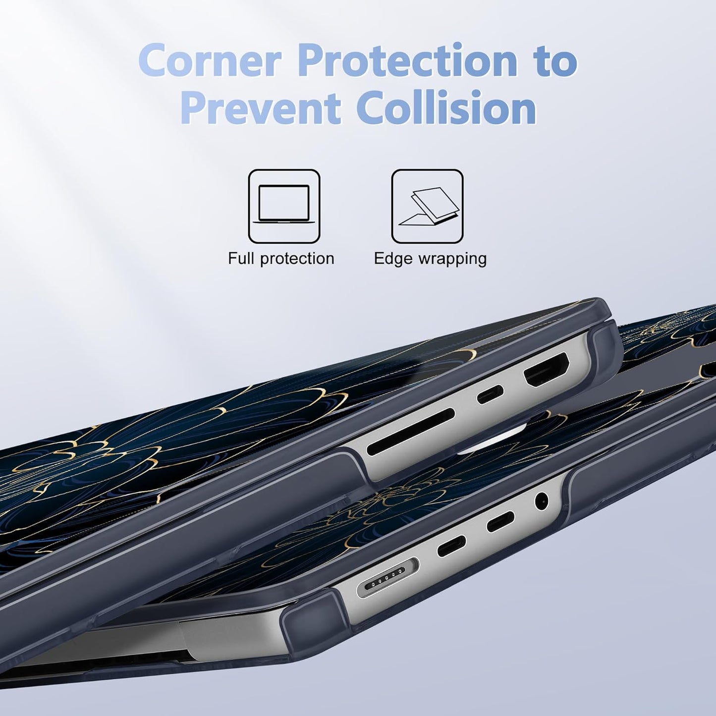 for MacBook Pro 16 inch Case 2021 2022 2023 2024 Release A3186 A3403 M4 A2991 M3 A2780 M2 A2485 M1 Pro/Max, Hard Shell Case with Screen Protector & Keyboard Cover, Flower Dahlia