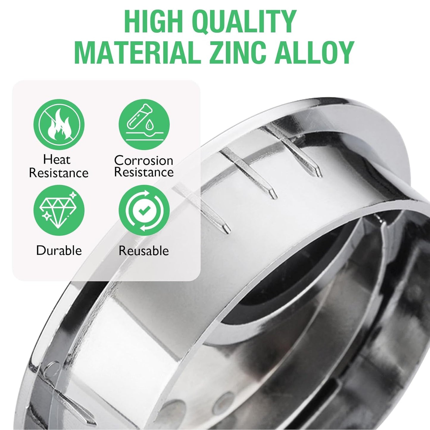 1 Pcs Desk Grommet 2-1/16" / 53 mm, Desk Cord Hole Cover, Cable Grommet Metal Zinc Alloy Materilal, Desk Hole Grommet for Home & Office Pc, Detachable Cable Cord Organizer-Brushed Silver