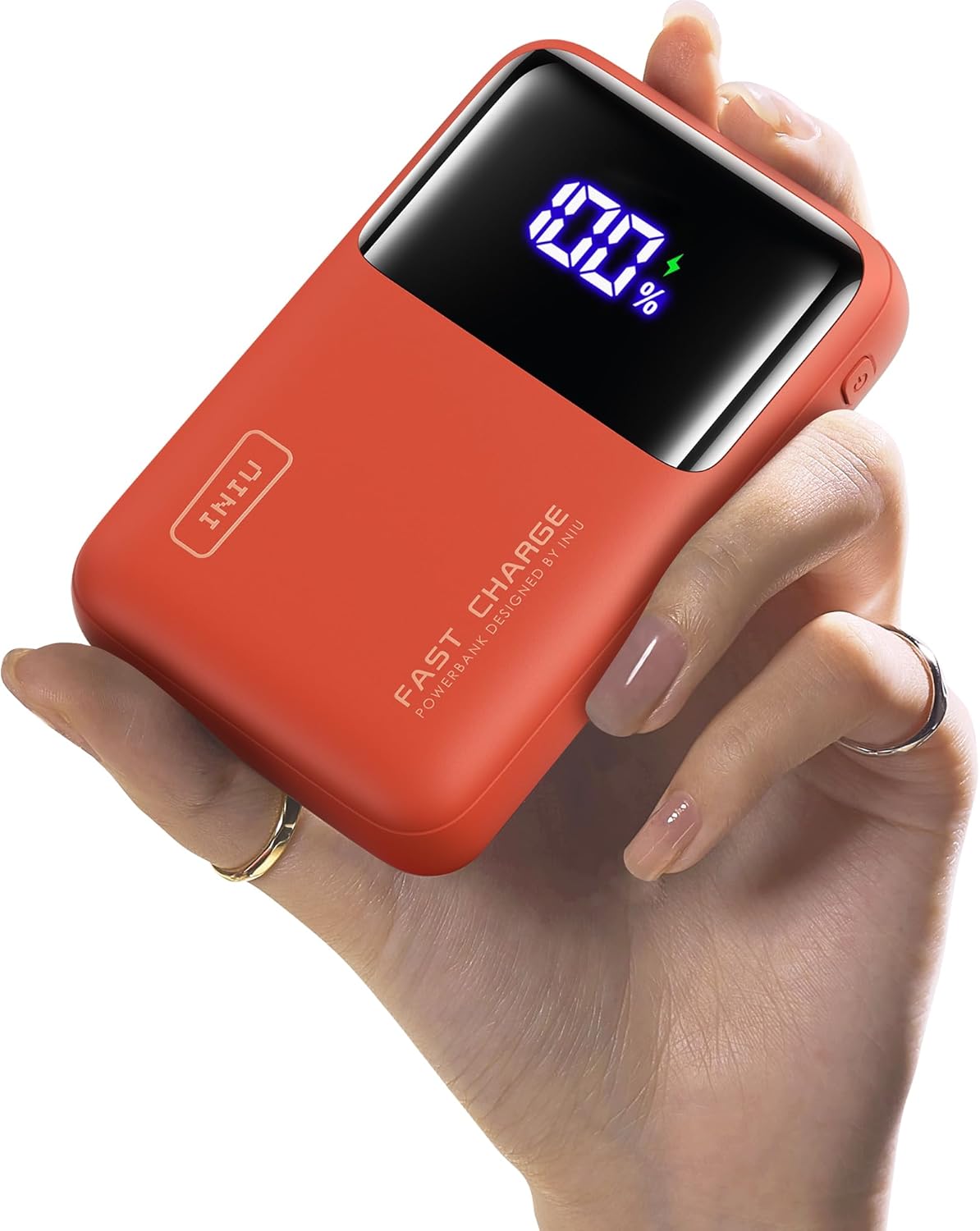 INIU Power Bank, 20000mAh 65W Ultra Small USB C Laptop & Phone Portable Charger, Fast Charging Flight Cruise Ship Family Essentials Traveling Battery Pack for College Students Teen Boys Girls, Orange