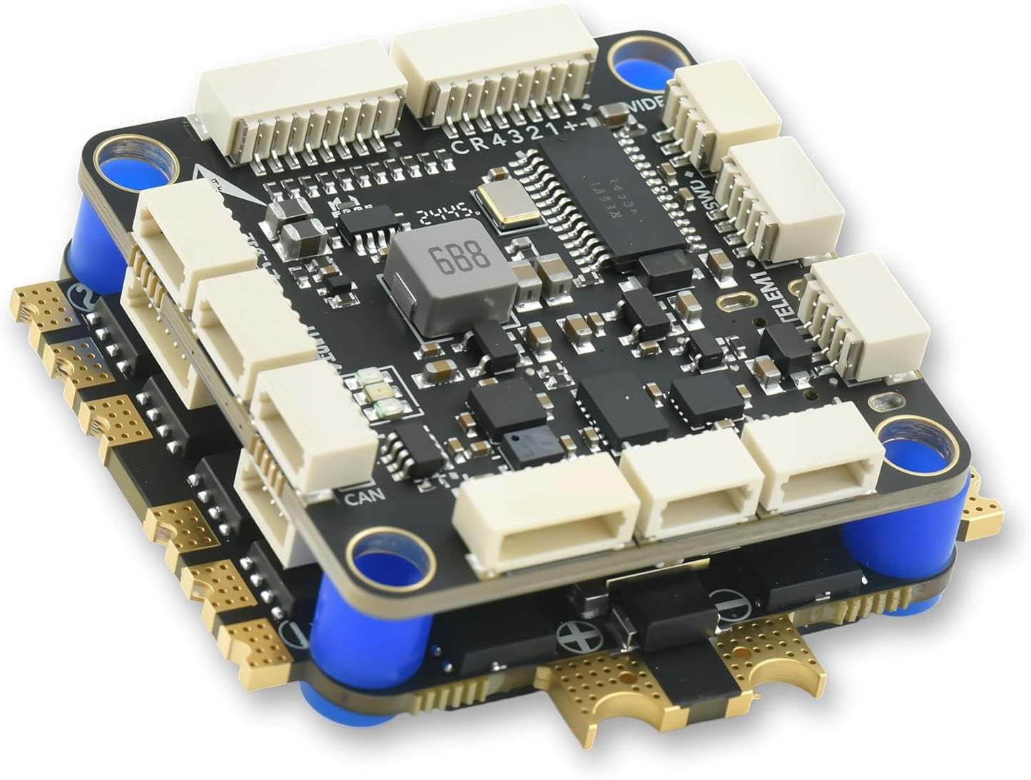 AERO SELFIE H743 Flight Controller with 60A 8 bit ESC 30x30 Stack: Supports 2-6S LiPo, Dual IMU, Compass, Barometer, Compatible with Betaflight, INAV, PX4, Ardupilot for FPV & Racing Drones