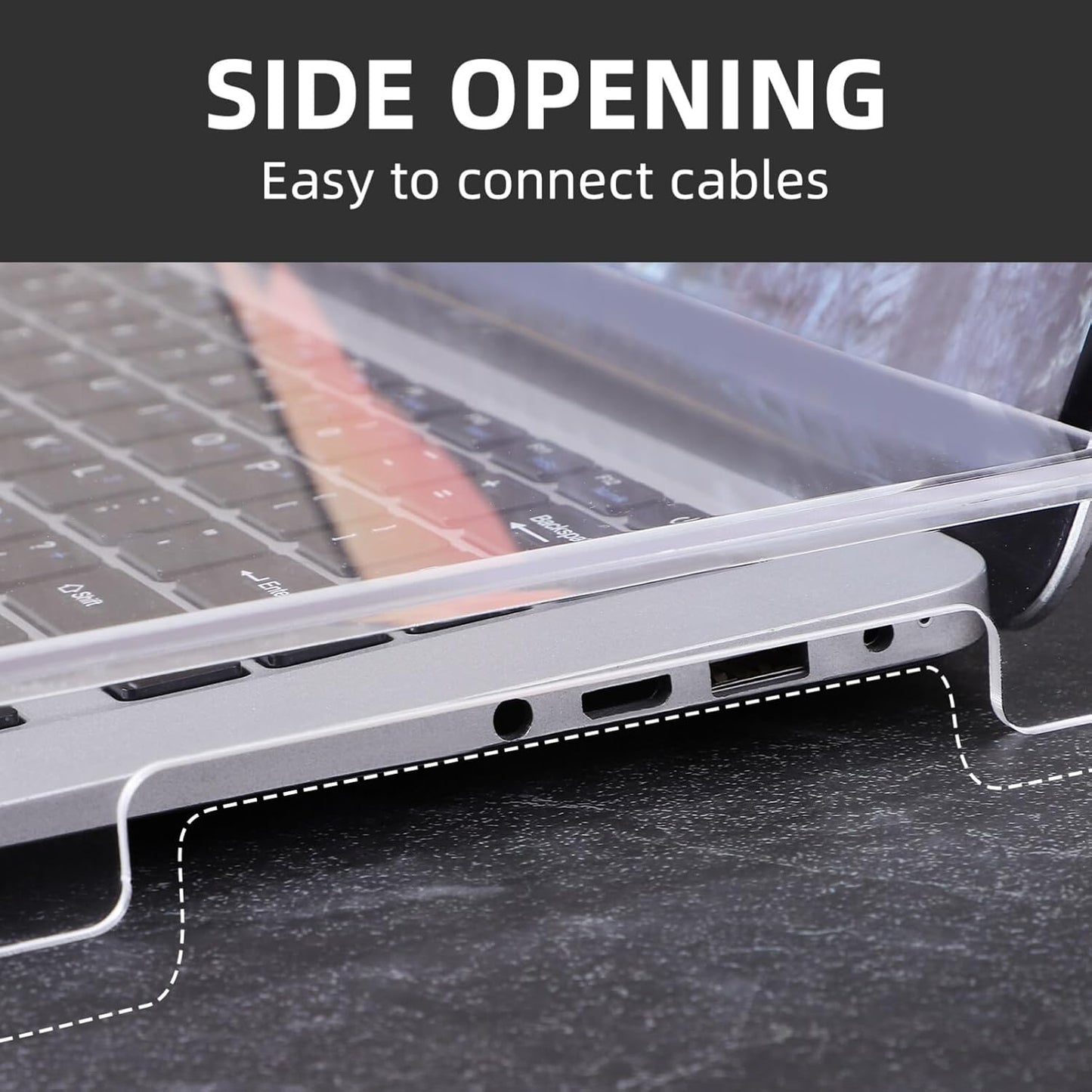 DOITOOL Clear Acrylic Keyboard Cover Protector, 14 in Laptop Keyboard Cover Mechanical Laptop Protector Cats from Touching Keyboard,13.8x9.8x0.6in