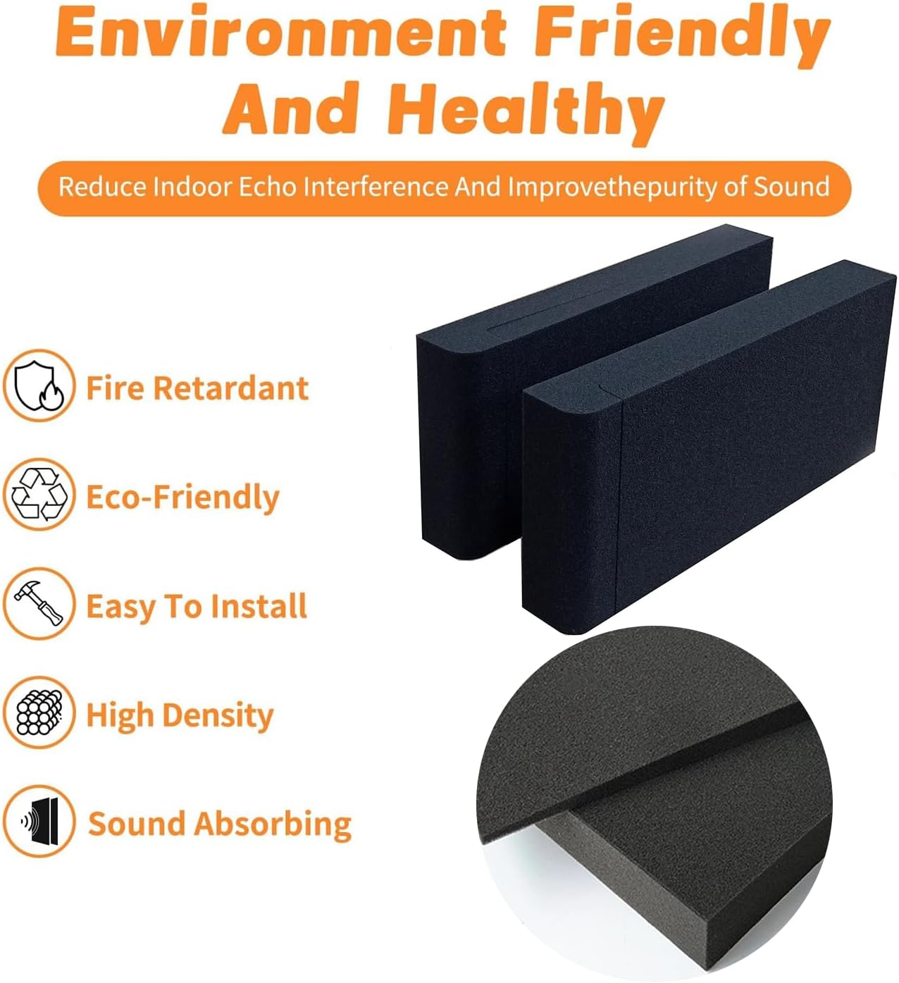 2 Pack Studio Monitor Isolation Pads for 5-6 Inches Speakers Sound Insulation Studio Foam Prevents Vibrations Acoustic Speaker Isolation Pad High Density Fits Most Stands