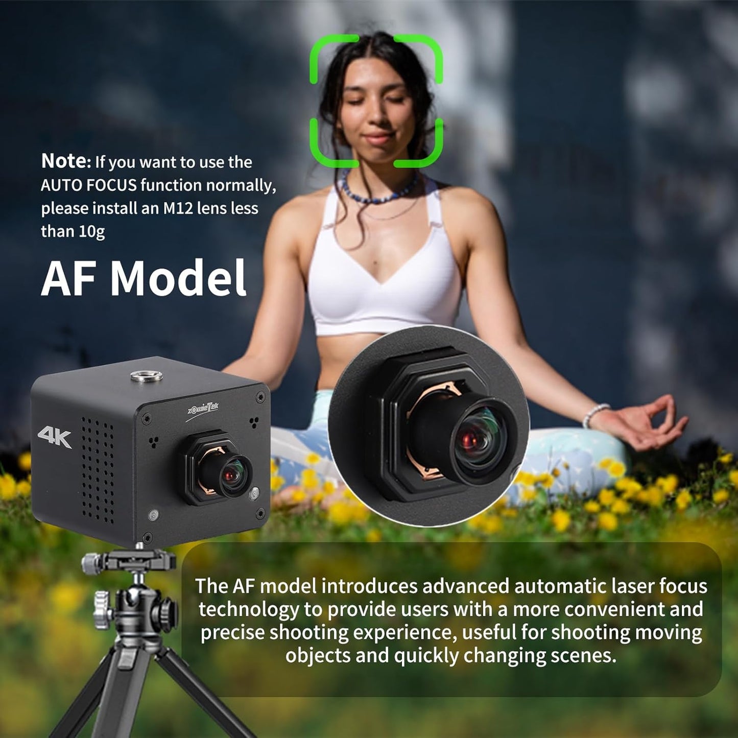 4K Native NDI|HX3 POV Box Camera PoE, Simultaneously HDMI & SDI Output, RTSP/RTMP(s)/SRT, Standalone Live Streaming to YouTube/Facebook/Twitch for Webcast, Meeting, Teaching & Gaming (M12 AF)