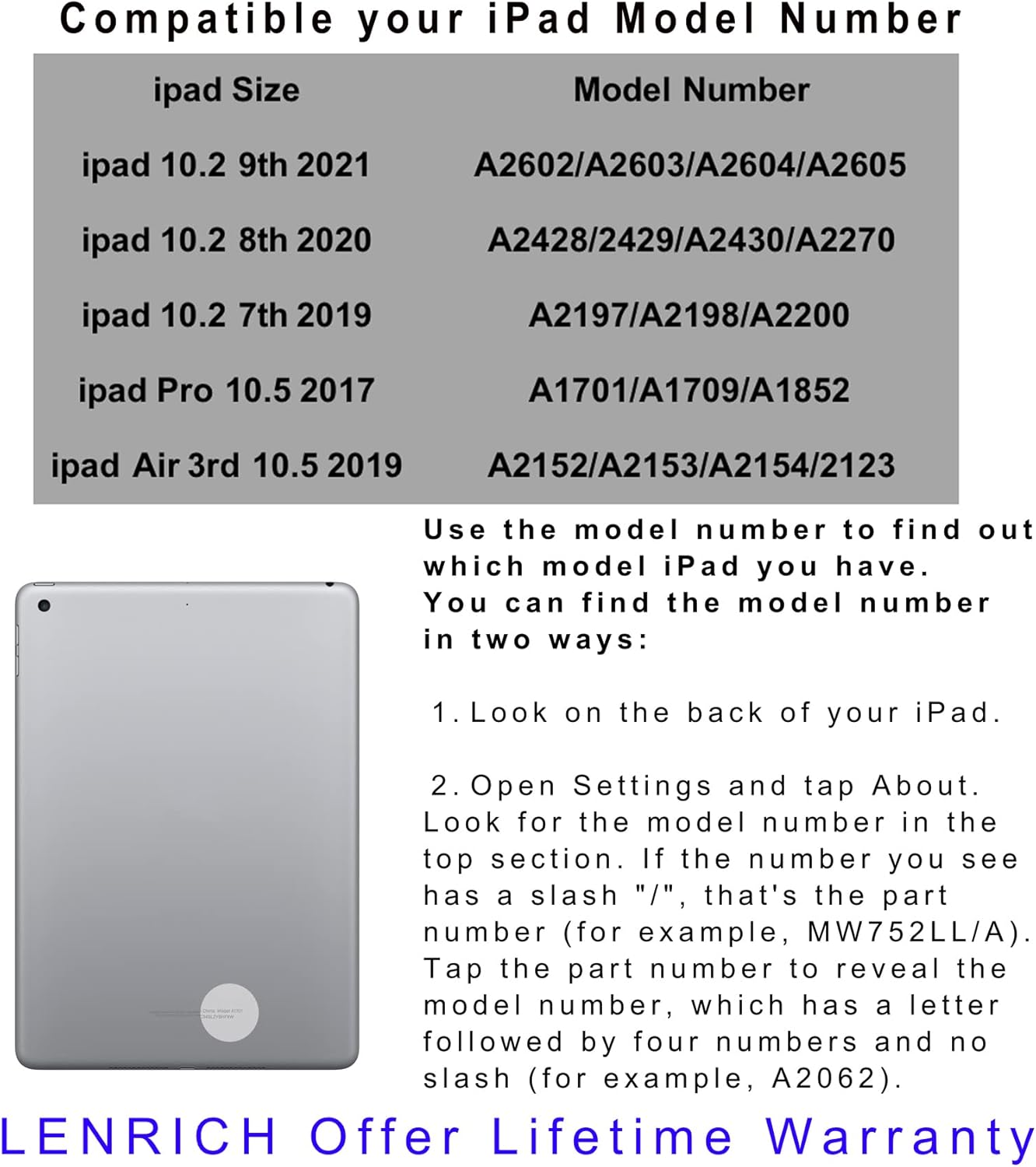 Keyboard case for iPad 9th Generation 10.2 inch 2021/ 8th Gen 2020/7th 2019/iPad air 3rd/iPad pro 10.5 2017, Multi Touchpad 360 Swivel Light Thin Cover Backlight