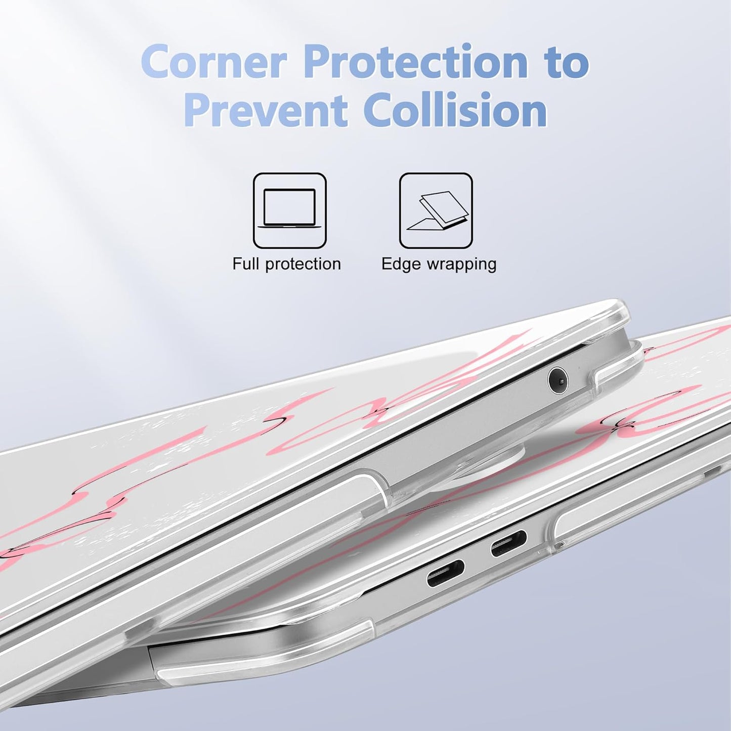 Case for MacBook Pro 13 inch with/Without Touch Bar (2016-2022, M2 A2338 M1 A2289 A2251 A2159 A1989 A1706 A1708), Hard Shell + Keyboard Cover + Dust Plug, Star Bow