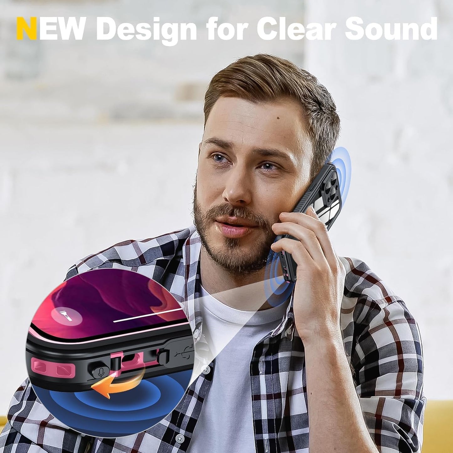 for iPhone 15 Pro Max Case Waterproof - Built-in Privacy Screen Protector & HD Screen Protector [IP68 Underwater] Shockproof Dustproof Full Body Protection iPhone 15 Pro Max Phone Case