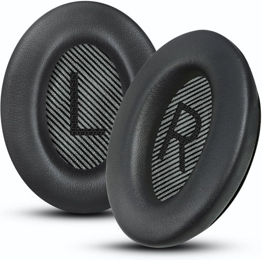 Headphones Replacement Ear Pads, Protein Leather earpad Cushions for Bose AE2/QC15/QC25 Headphones, Replacement Earpads, Softer Memory Foam - Black