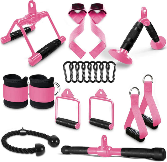 Cable Machine Attachment Set LAT Pulldown Attachments Weight Machine Accessories for Home Gym