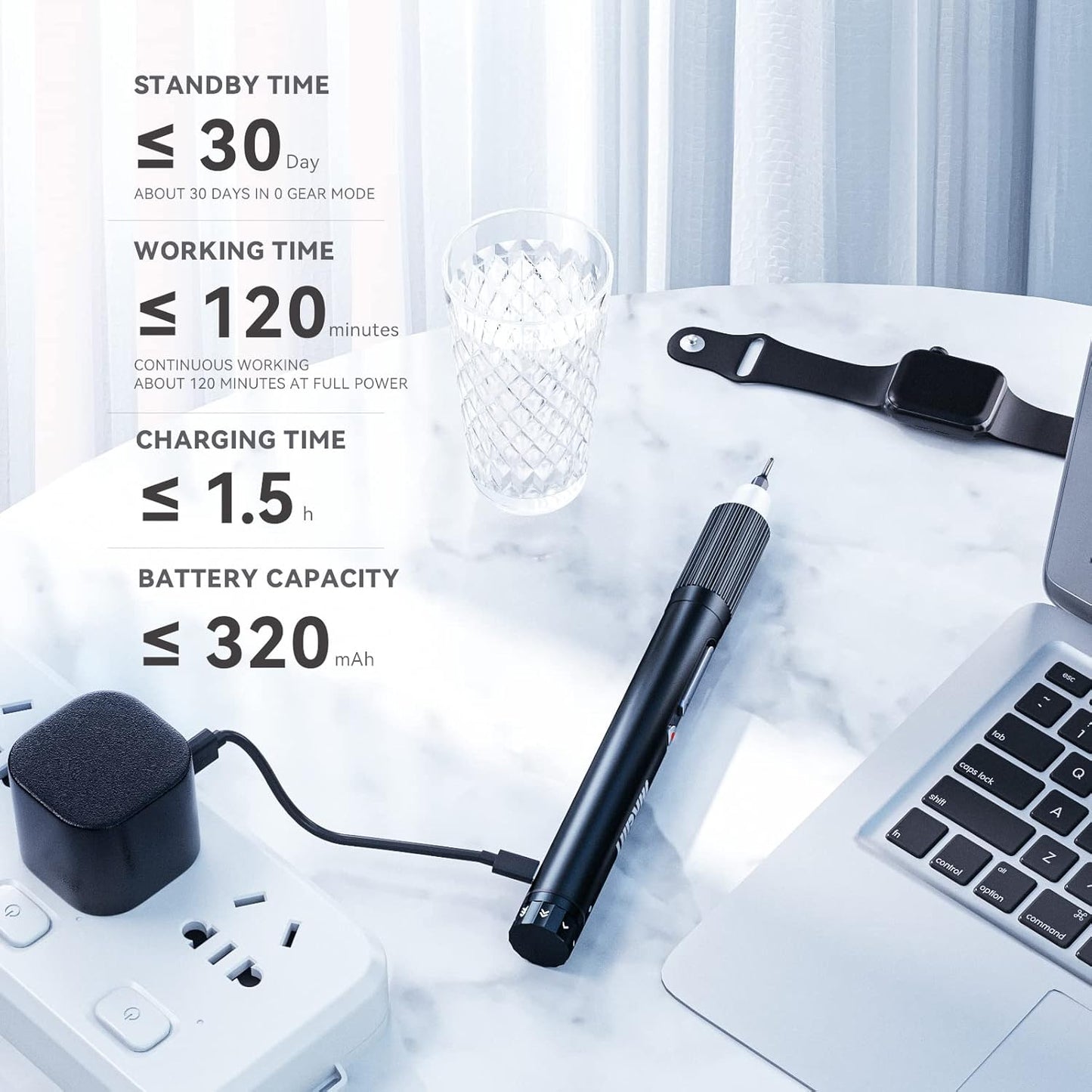 Compact Electric Screwdriver Set, JAKEMY Adjustable 3 Torque Cordless Screwdriver Set for Phone, Rechargeable Mini Power Screwdriver Kit for Electronics Repair with Shadowless LED Lamp