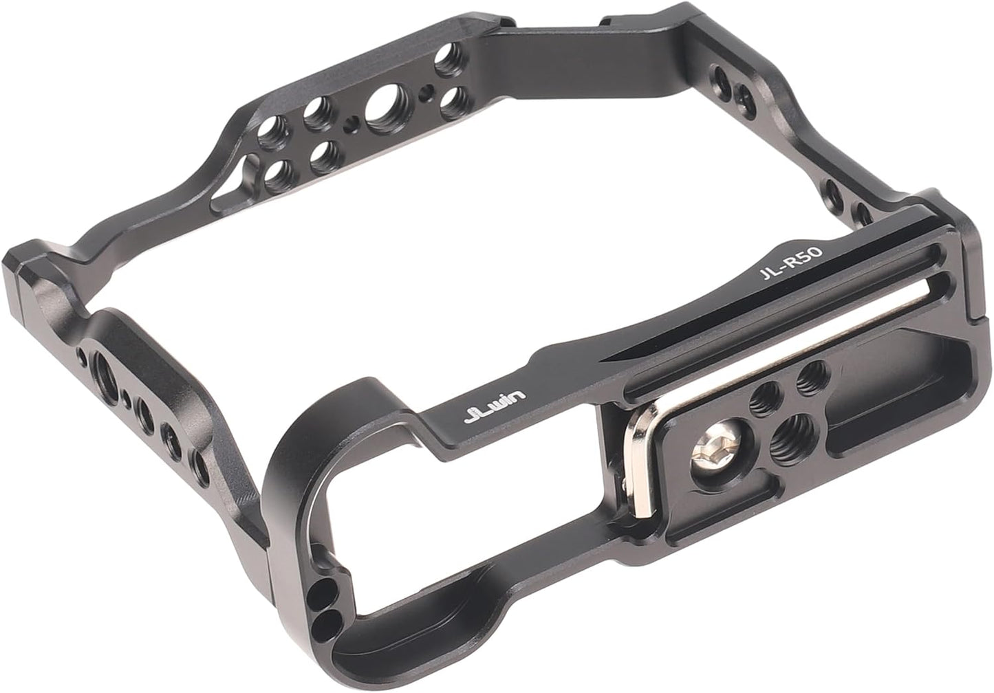 Hersmay R50 Cage with Top Handle,Aluminium Alloy Camera Cage for Canon EOS R50 Mirrorless Cameras, Vlogging Video Shooting Filmmaking Rig Stabilizer with 1/4" Mounting and 3/8" Arri Locating Hole