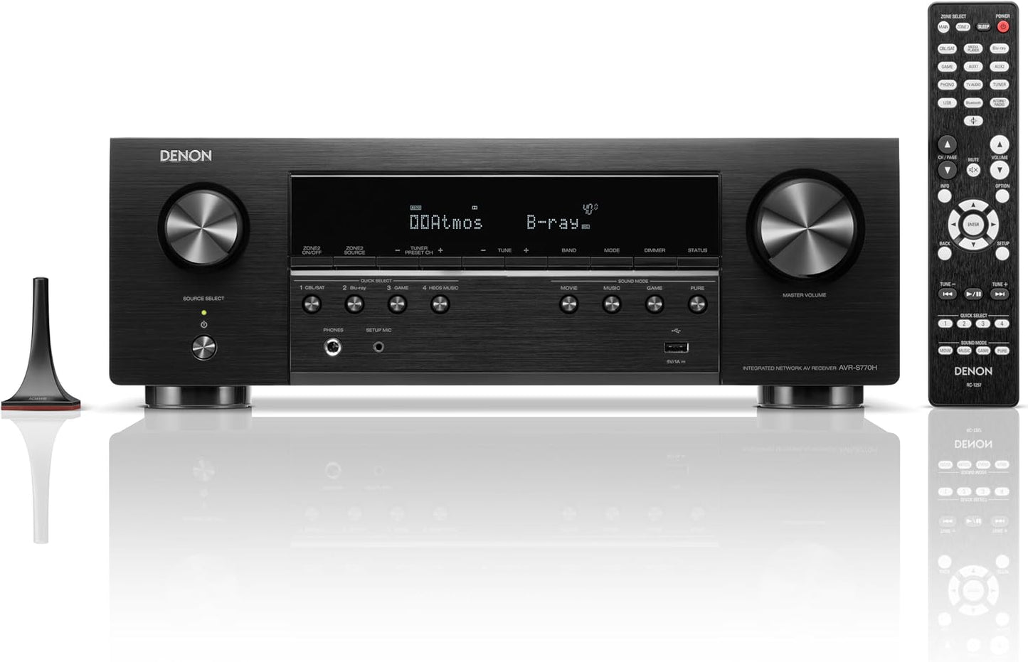 Denon AVR-S770H 7.2ch 8K Smart AV Receiver with Voice Control and DTS:X with 6 Year Amber Protection Plan (2023)