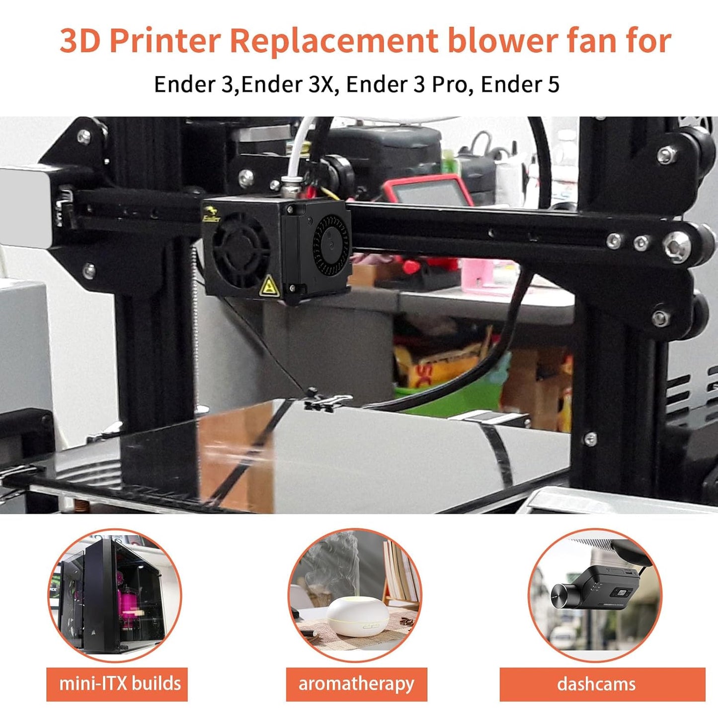 2Packs Wathai DC Blower Fan 4010 Radial Cooling Fan 5V 2 Pin DC 40mm x 10mm Dual Ball