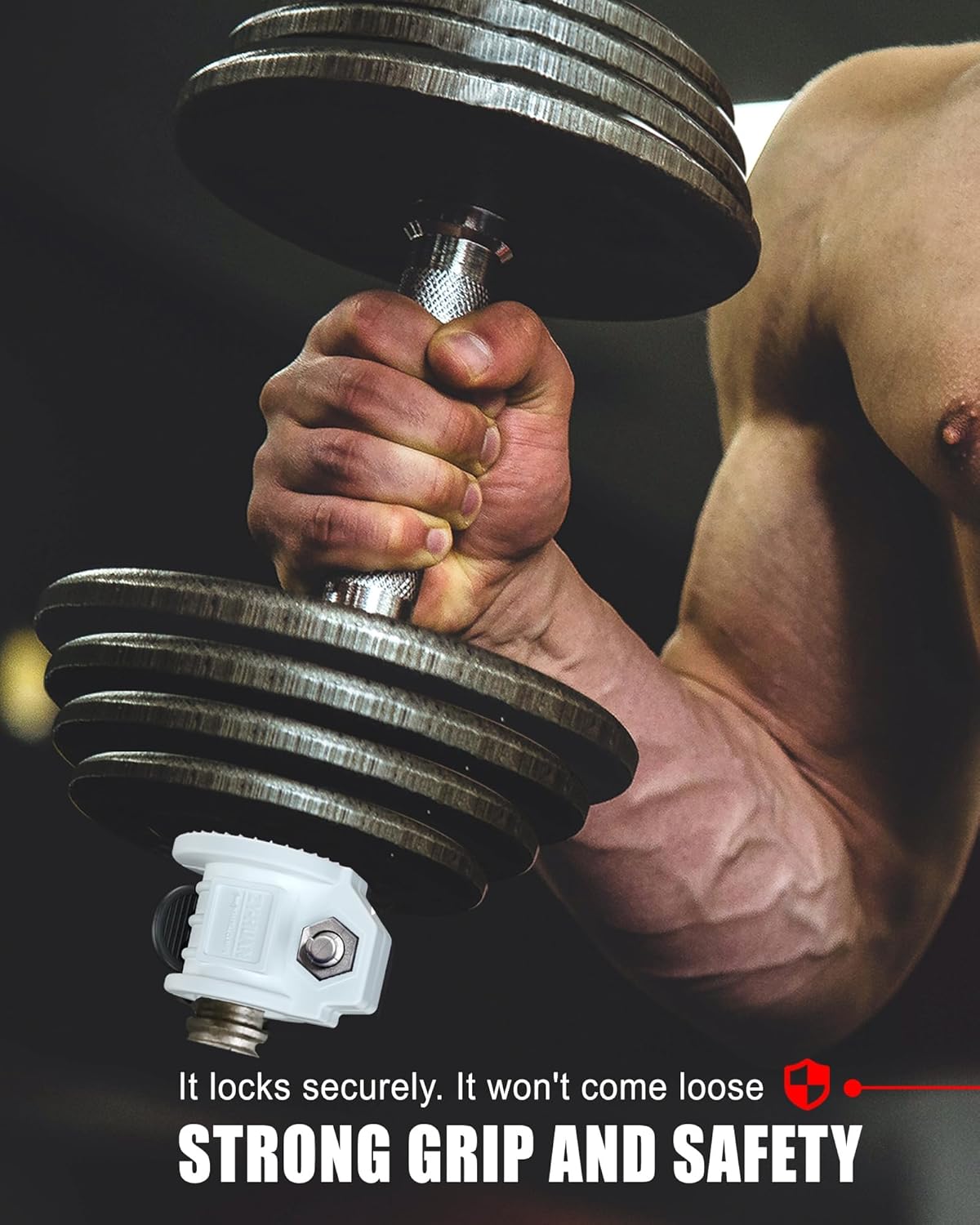 Barbell Clips 1 Inch Quick Release Weight Clamps 0.9-1.18inch Multi-Size Adjustable Olympic Clamps for Bars