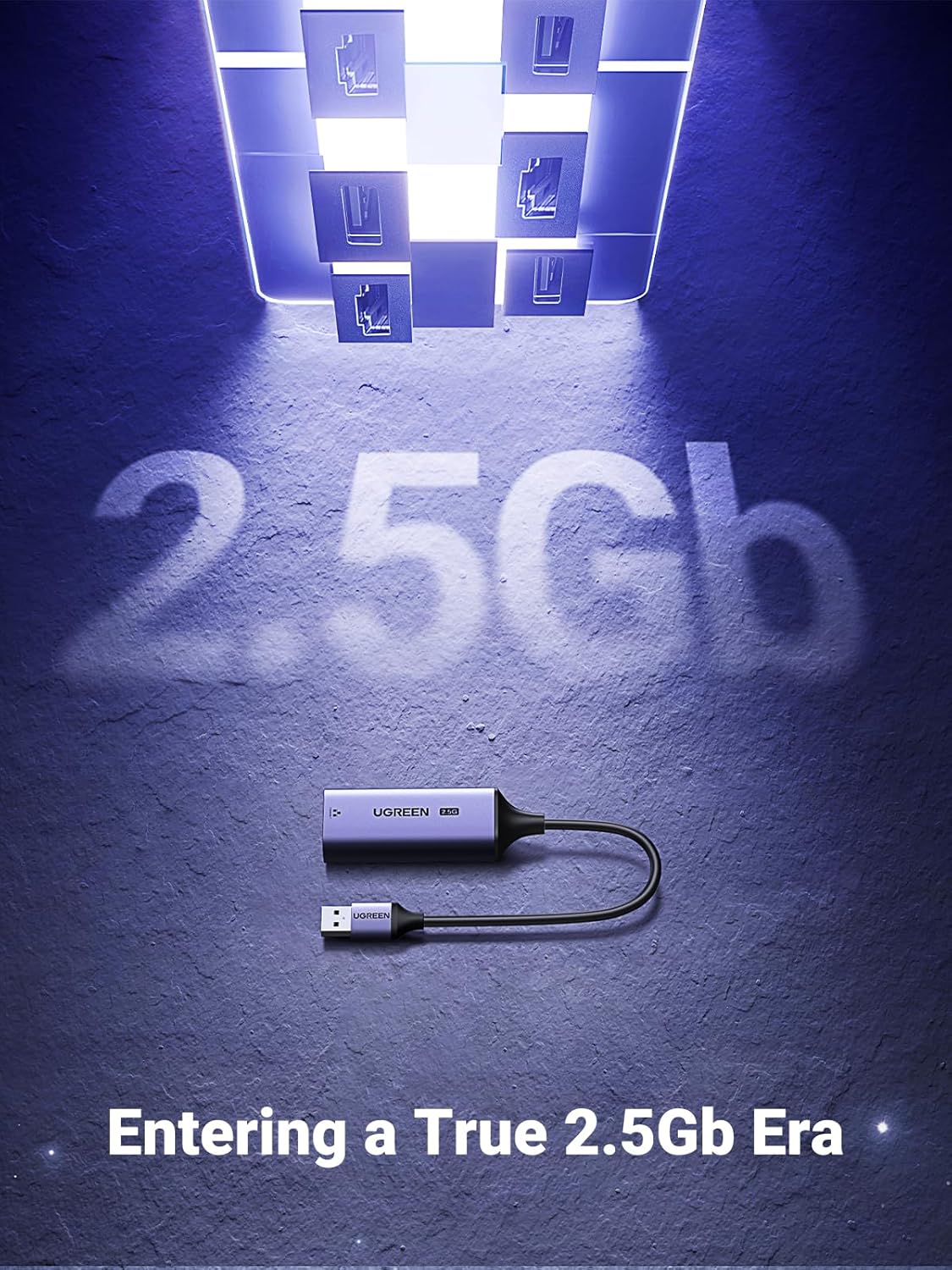 UGREEN USB to Ethernet Adapter 2.5Gb, Ethernet Adapter, Aluminum, USB 3.0 to RJ45 Computer Network Internet LAN Dongle for Laptop, Compatible for MacBook Air/Pro, XPS, Windows, macOS