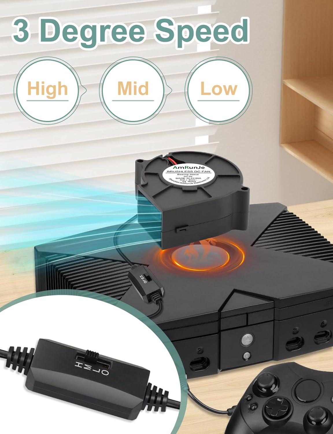 75mm x 30mm USB Blower Fan 5V Turbine Centrifugal Blower Fan for Cooling DIY Computer Case PC 3D Printer Electronics Cabinet Helmet Laptop Game Consoles