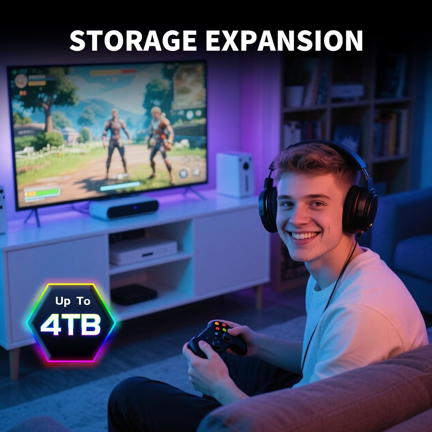 FX910 1TB M.2 NVMe SSD for PS5&PC, PCIe Gen4 2280 Gaming SSD with Heatsink, Up to 7300MB/s, Internal Solid State Drive