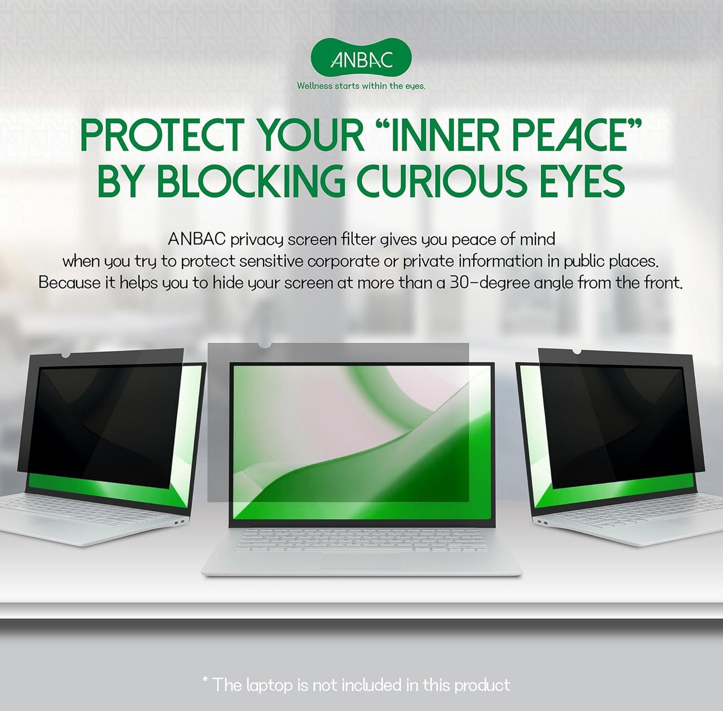 13.3 Inch Laptop Privacy Screen Shield for 16:9 Wide Display - Anti Glare Computer Privacy Screen Cover | Blue Light Blocking Screen Protector | Scratch Resistant UV Filter | Attachment Type