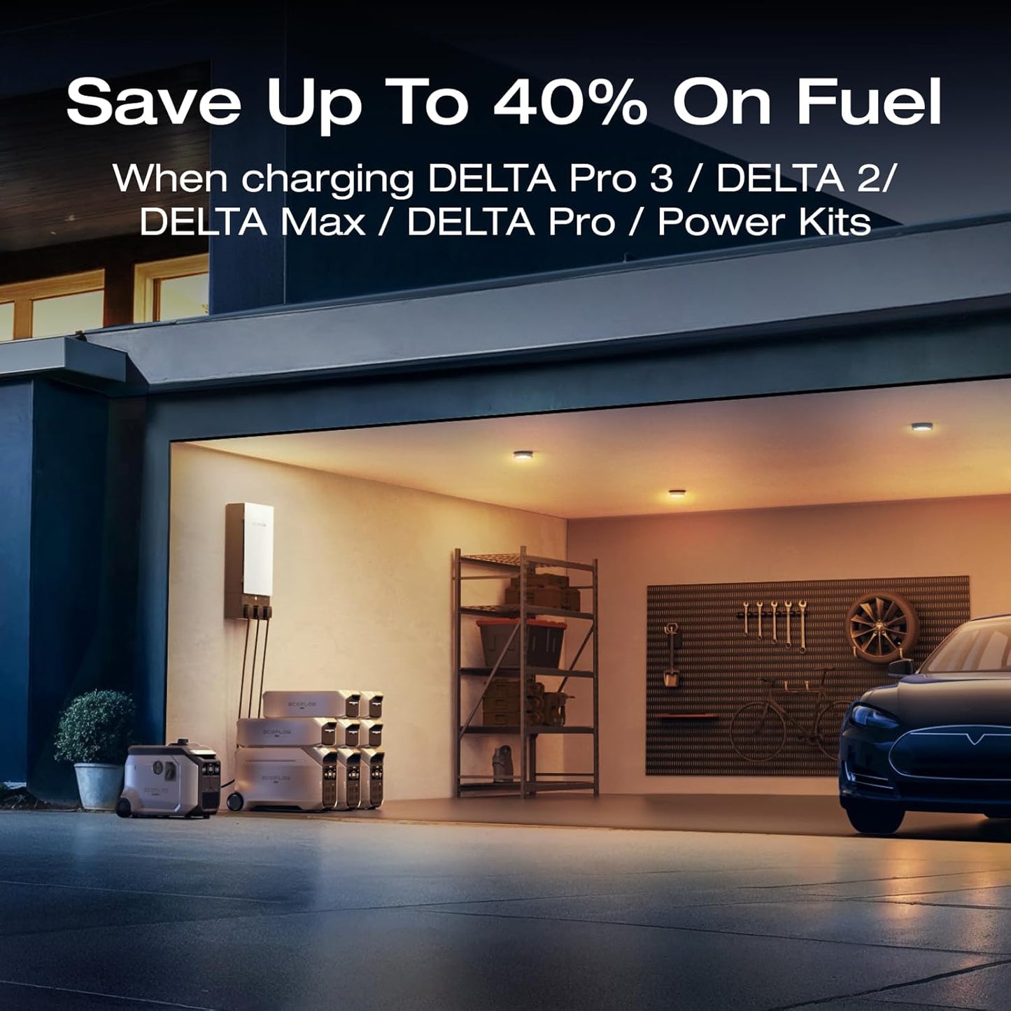 EF ECOFLOW 3200W DC Fast Charging Dual Fuel Smart Generator with LPG and Gas Support, Smart Control, for Home Power Backup, Emergency, Compatible with DELTA Pro 3 / DELTA Pro