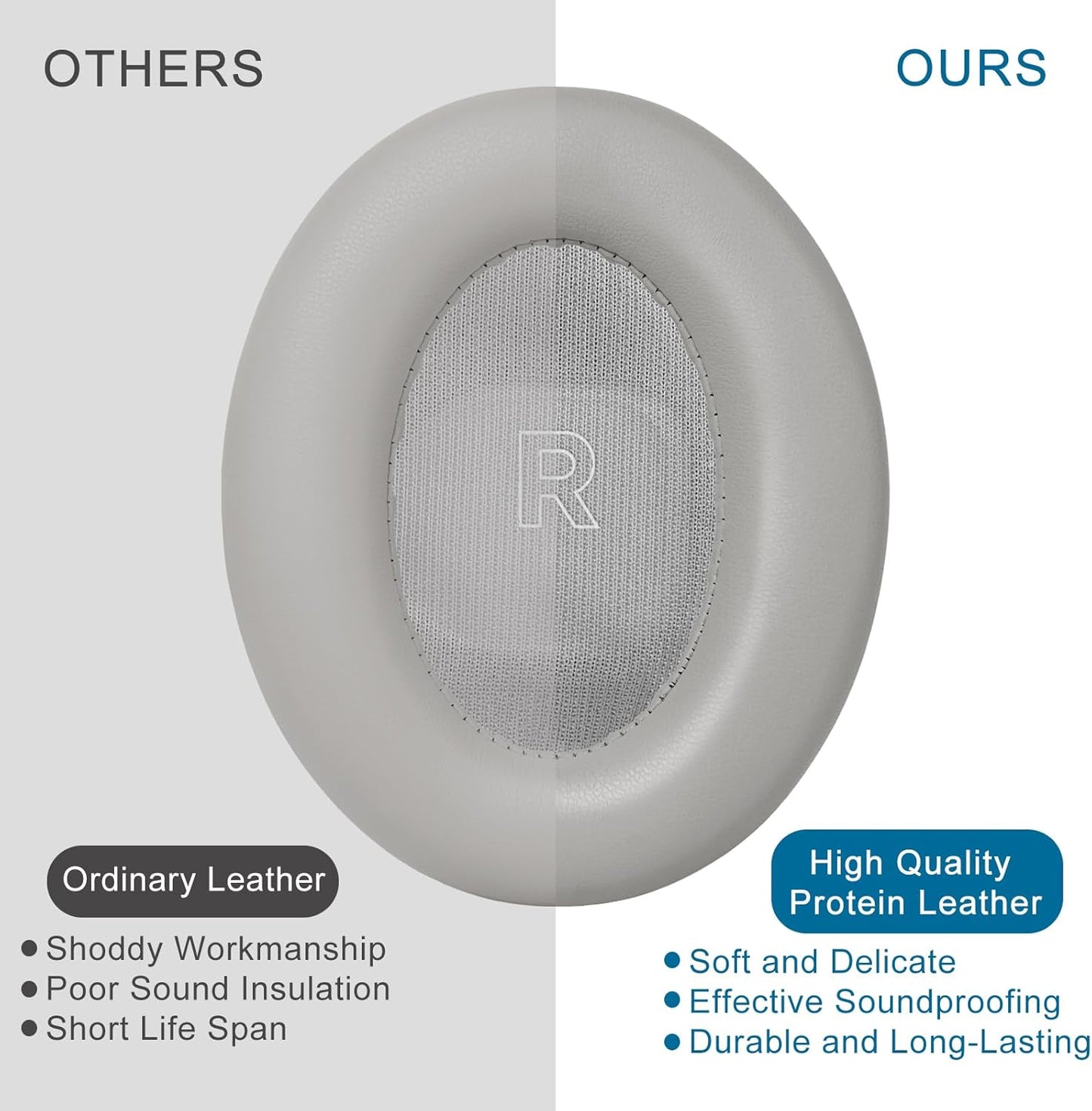 GEVO Earpads Replacement for Bose QuietComfort Ultra (QC Ultra), Replacement Ear Pads with Upgraded Comfortable Protein Leather and Memory Foam,Sandstone