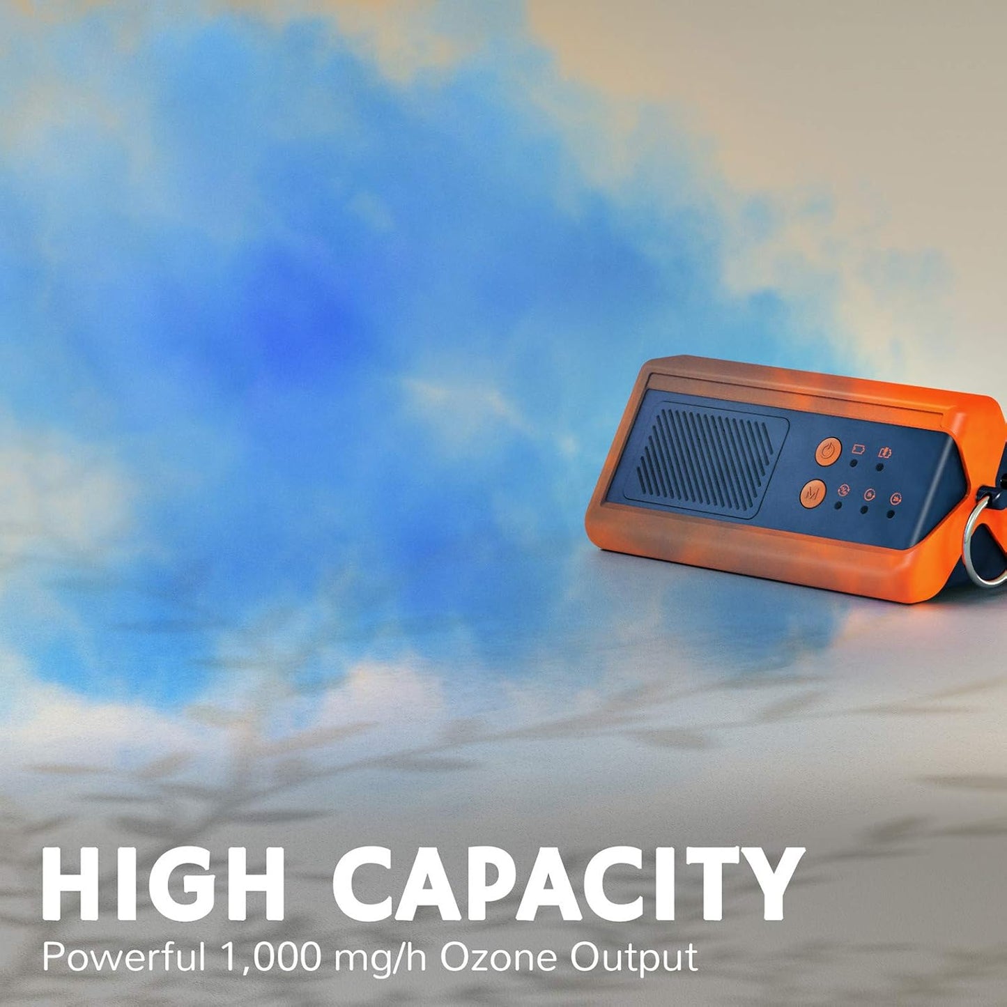 Airthereal PA1K-GO 1,000mg/h Portable Ozone Generator - Cordless Battery Powered Odor Eliminator for Car, Hotel Rooms, Offices, Bathrooms, and Small Spaces(Yellow)