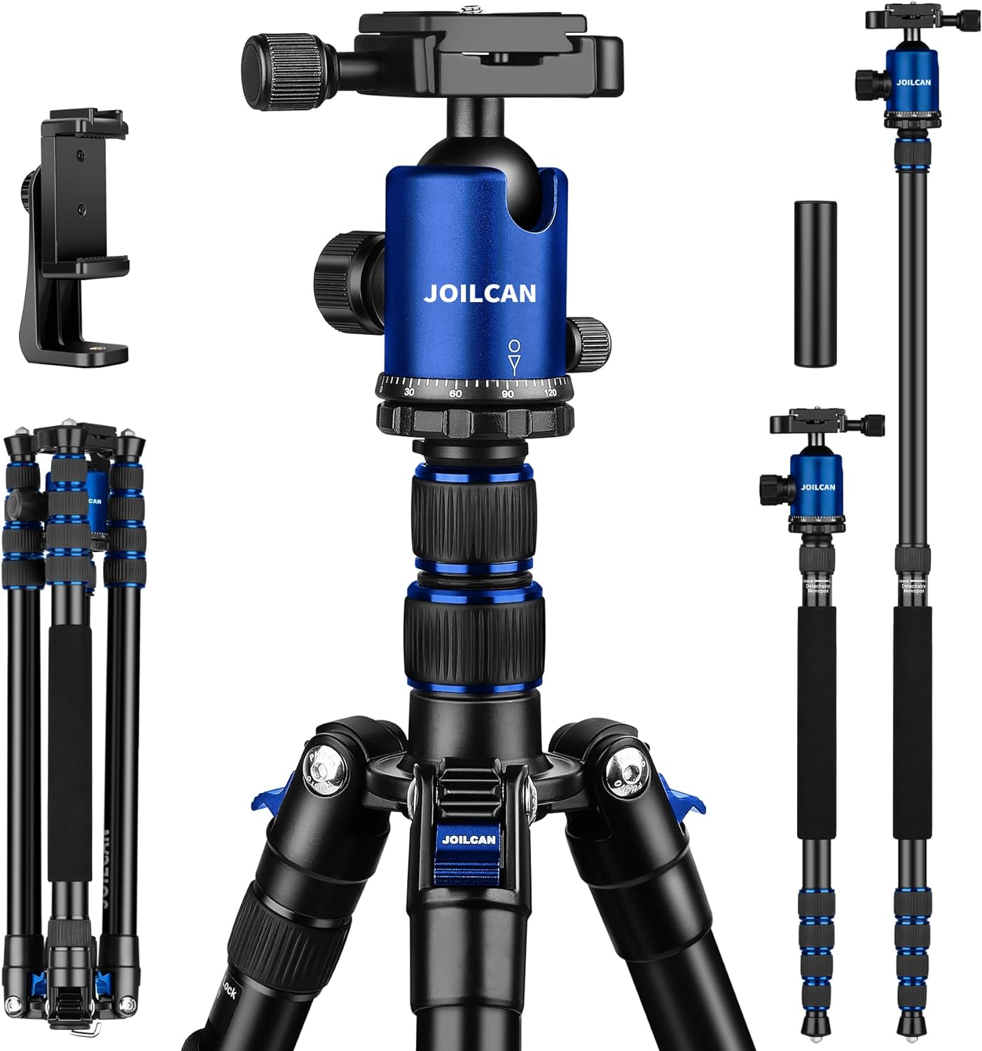 80/85 inches Heavy Duty Tripod for Camera and Phone, 85" Camera Monopod Tripods, DSLR Binoculars Spotting Scope Camcorders Video Tripod Stand, 360 Degree Ball Head, 35 lbs Loads