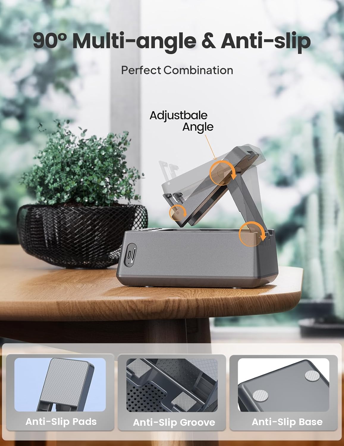 Birthday Gifts for Men Women-Bluetooth Speaker with HD Sound, Stocking Stuffers White Elephant Gifts for Adults, Kitchen Gadgets for Anniversary Idea Gift for Dad Mom Husband Wife(Grey)