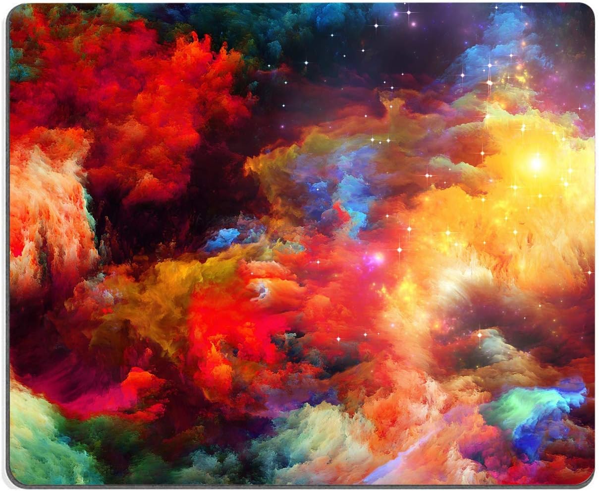 Colorful Galaxy Clouds Mouse Pad,Gaming Non-Slip Rubber Base Mouse Pads for Computers Laptop Office, 9.5"x7.9"x0.12" Inch(240mm x 200mm x 3mm)