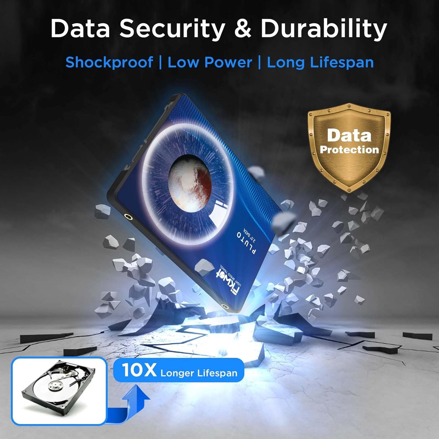 FX815 4TB SSD, 2.5" SATA SSD, Internal Solid State Drive, Up to 560MB/s, 3D NAND SLC Cashe, Compatible with Laptop & PC Desktop