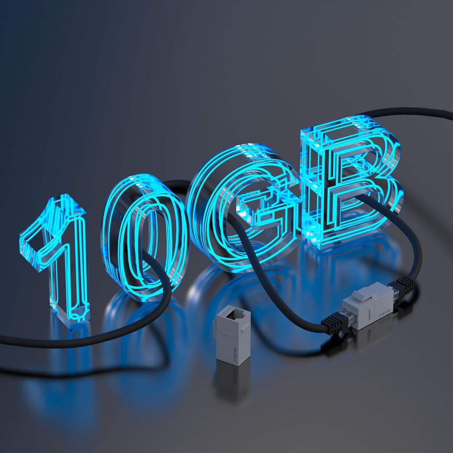 FGB 10 Gbps CAT6A RJ45 Keystone Coupler 25-Pack, Ethernet Keystone Jack, Ethernet Coupler Female to Female UTP for Cat6a/Cat6/Cat5e/Cat5, White