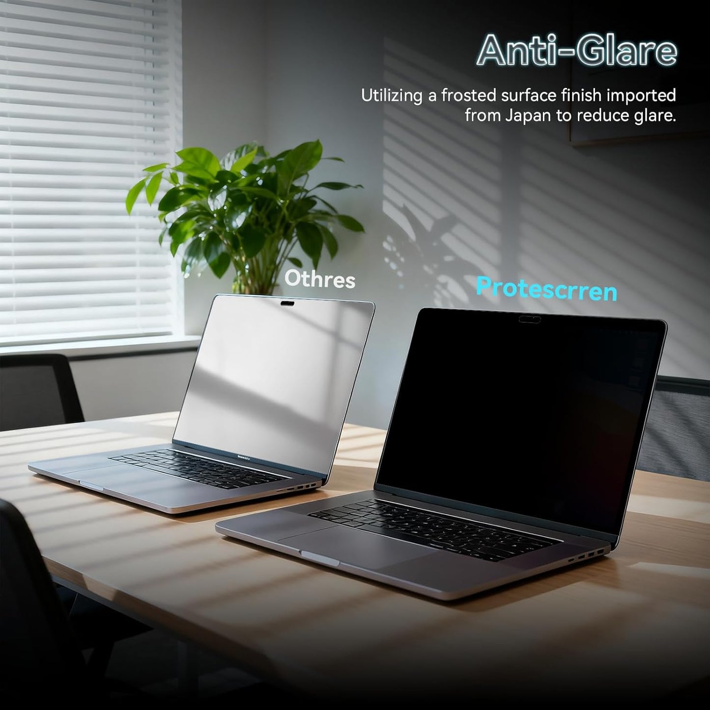 360° Privacy Screen for MacBook Pro 13 Inch(2016-2022, M1, M2)/MacBook Air 13 in(2018-2021,M1), 4 Way Privacy Anti Glare Blue Light Filter Shield Film Anti Spy Laptop Protector for Mac 13In Computer