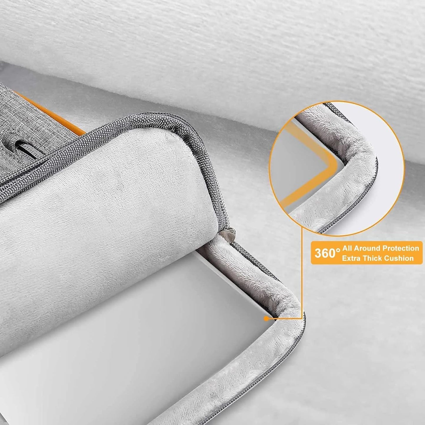 MOSISO 360 Protective Laptop Case 13 inch, 13 inch Laptop Sleeve Compatible with MacBook Air M4 M3 M2 M1 2025-2018/Pro M2 M1 2025-2016, Side Open Carrying Case with 4 Zipper Pockets&Handle, Gray