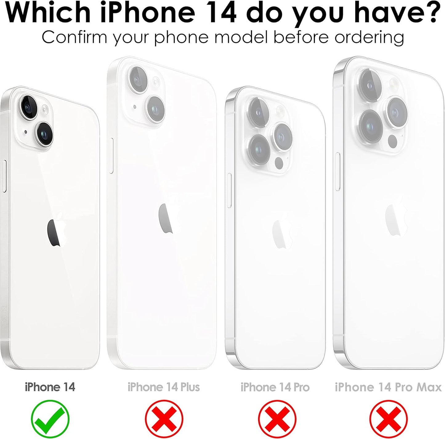 Blaspins Crossbody Lanyard Strap Case for iPhone 14, Neck Cross Body, Adjustable Holder Removable, Drop Protection Shockproof, Hands-Free Silicone Case Cover 6.1 inch, 150 cm Strap, iPhone 14 - White