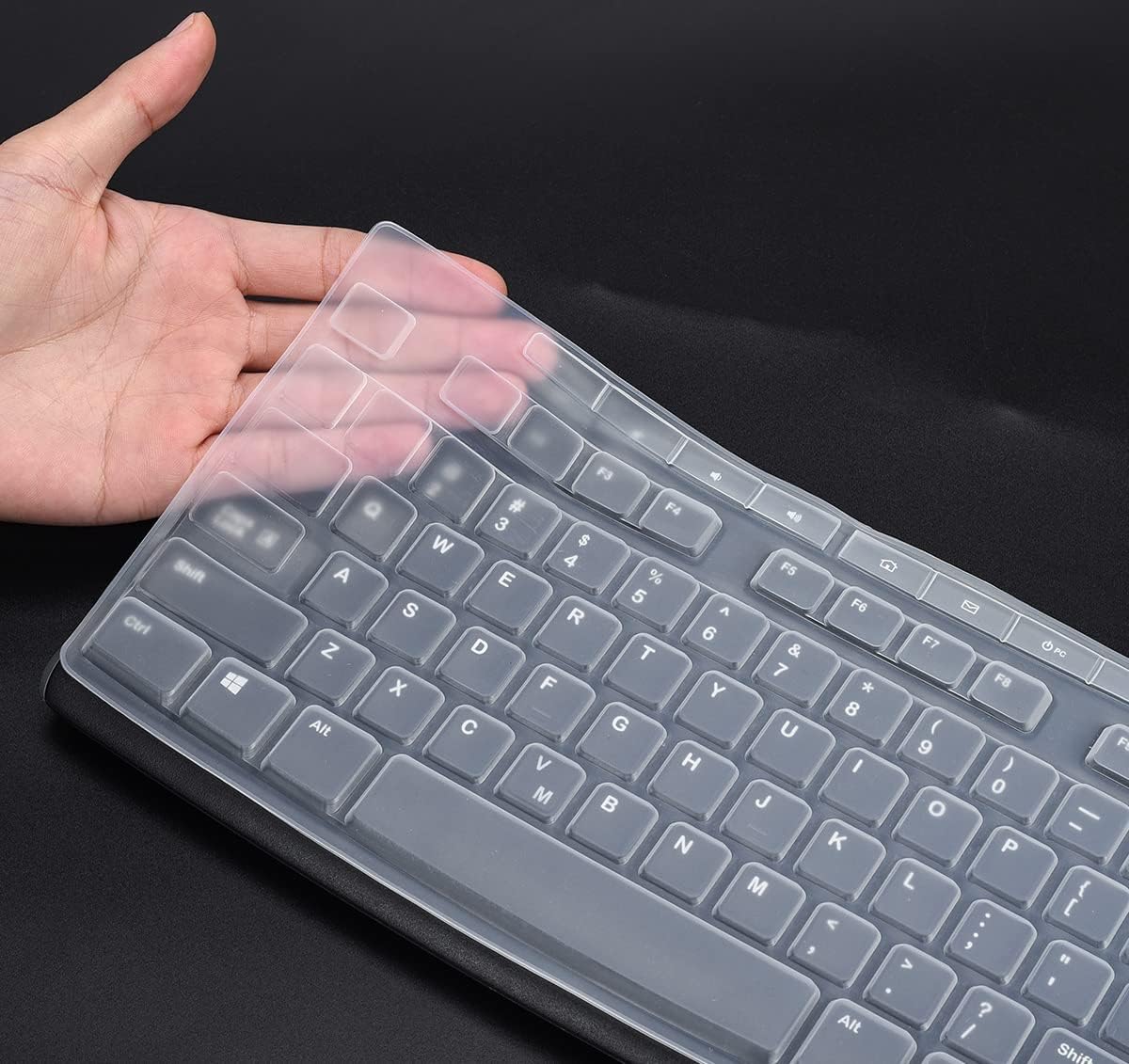 Keyboard Cover for Logitech MK370 MK295 MK270 K270 Keyboard, Logitech MK370 MK270 K270 Keyboard Skin Protector - Clear