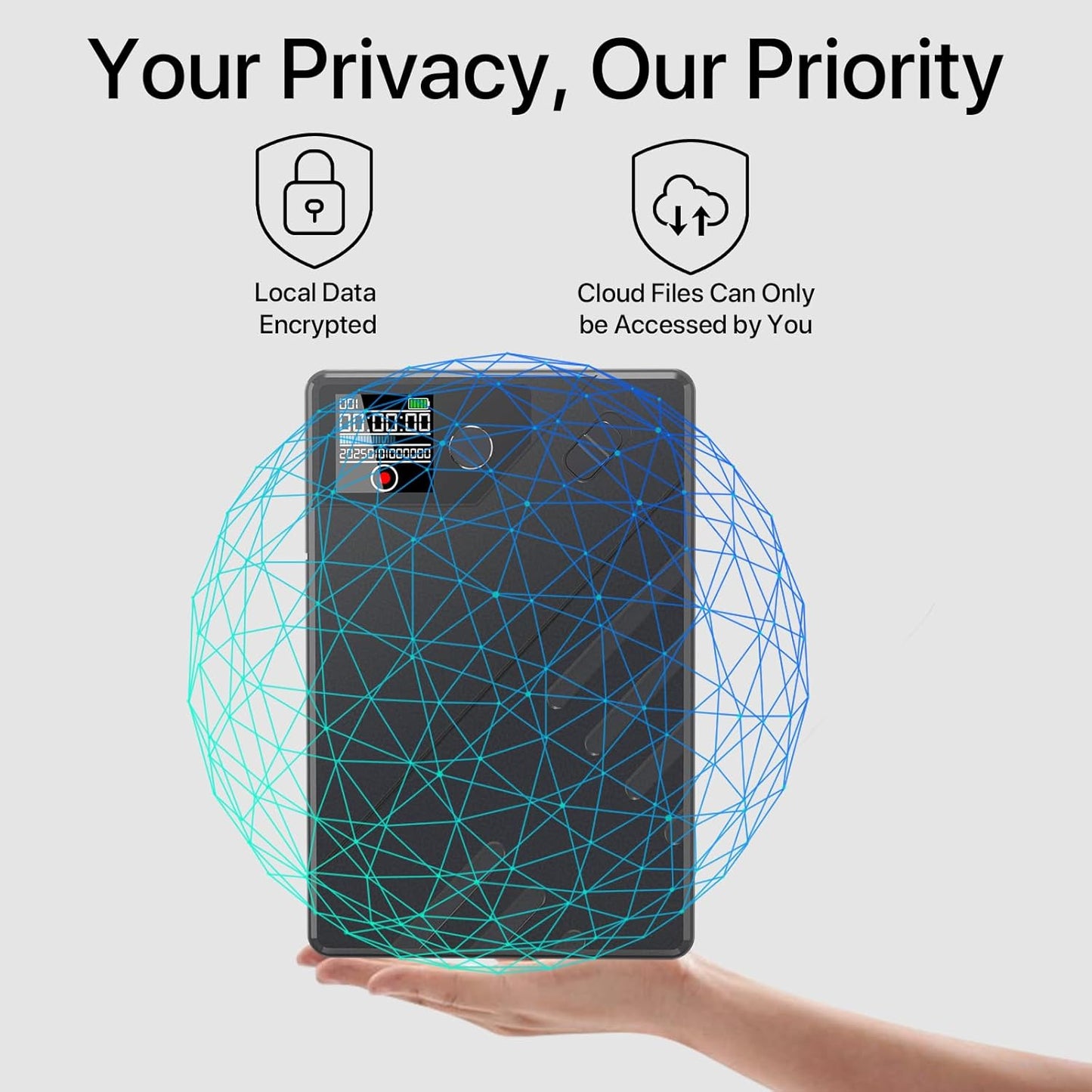 Ai Voice Recorder, Note Voice to Text Recorder W/Magnetic Case, App Control, Transcribe & Summarize with by Chatgpt, Support 112 Languages, 64GB Memory, Audio Recorder for Lectures, Meetings, Calls