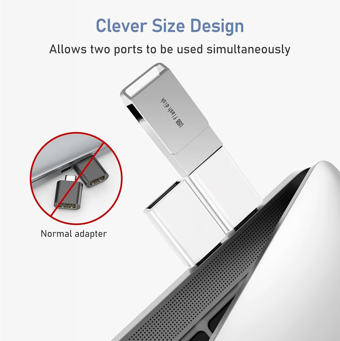 Basesailor USB C to USB Adapter 3Pack,USB C Male to USB A 3.0 Female Adapter,Type C Thunderbolt 4 OTG Converter for Apple MacBook Pro,Mac Book,iPad,Microsoft Surface Go,Samsung Galaxy S25,iPhone 17 16