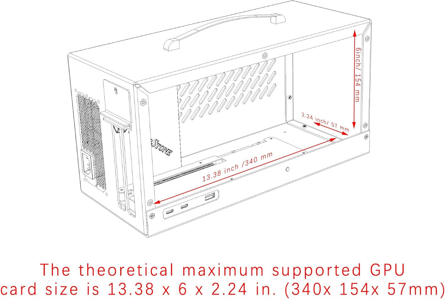 Compact eGPU Enclosure Compatible with Thunderbolt 3/4 USB4 40Gbps External GPU Dock Station with 600W PSU, Full Aluminum Chassis, NVIDIA/AMD PCIe Support, PD 85W Charging Support, Daisy Chain