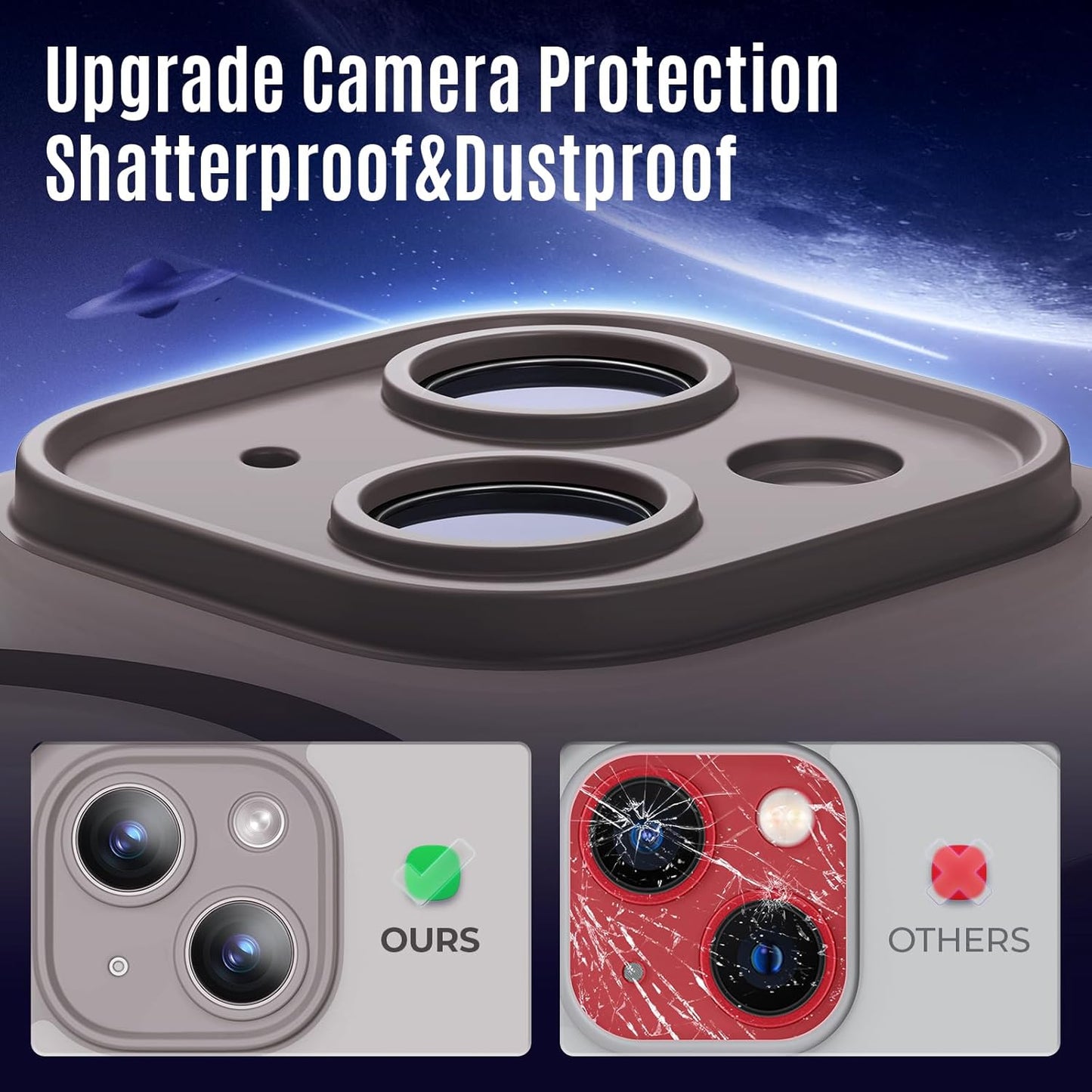 Designed for iPhone 13 Case, Compatible with MagSafe, with Privacy Screen Protectors X2, [Camera Protection] [15FT Military Drop Protection] Shockproof Phone Case, 6.1", Natural Titanium