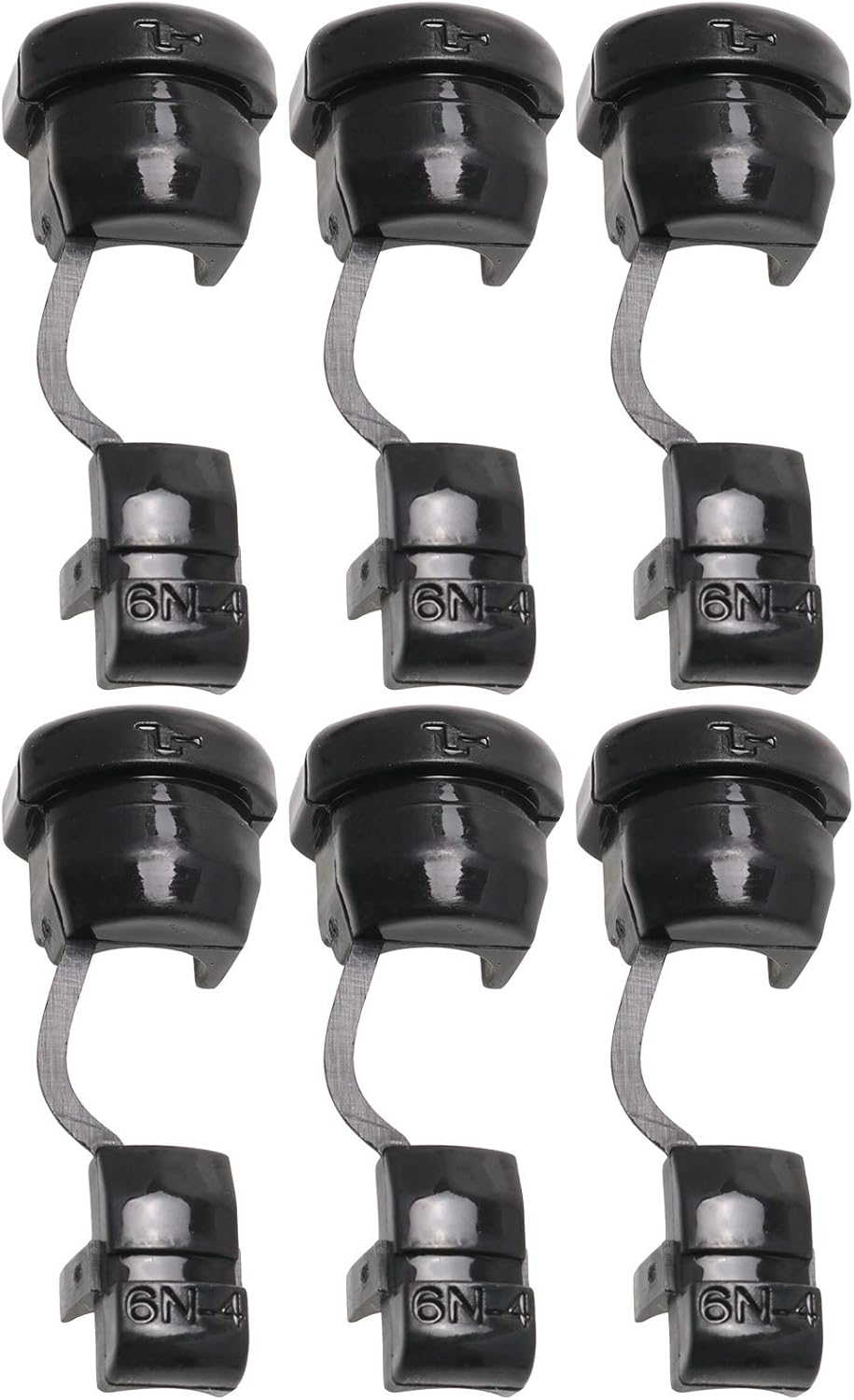 HJ Garden 10pcs Wire Cover Round Cable Wire Strain Relief Bush Grommet Round Strain Relief Bushing Electric Cable Protection Cord Buckle, Black