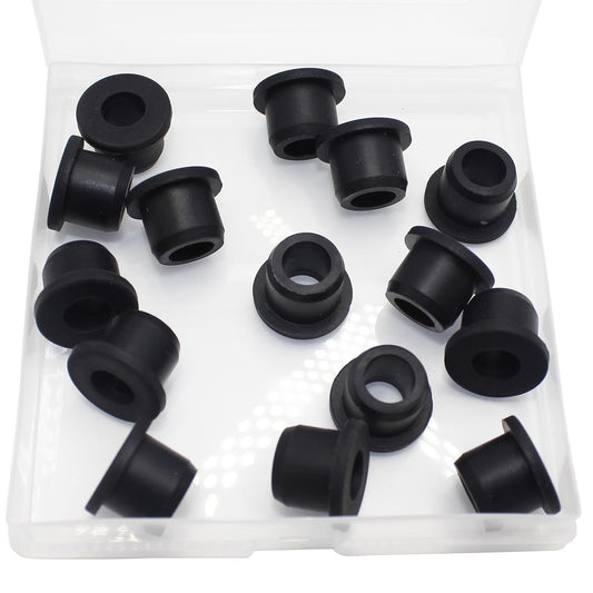 15 Pcs1/2" Drill Hole, 5/16" ID Silicone Rubber Grommets for Wiring, Automotive Firewall Hole Plug Top Hat Metal Wall Drywall Grommets for Vinyl Tubing in Hydroponic Irrigation Systems