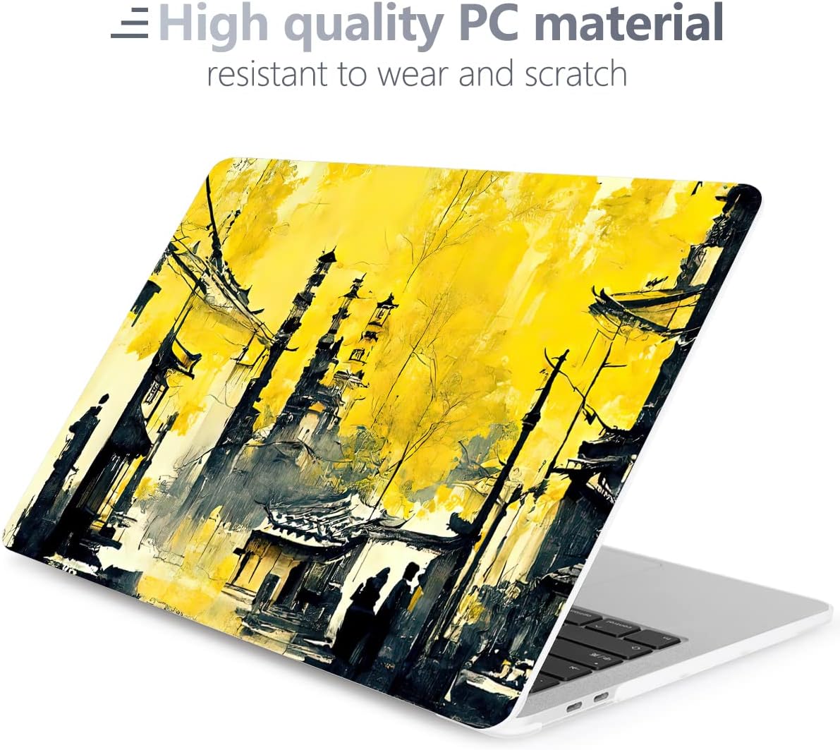 Batianda Design Case for M1 MacBook Air 13 Inch Model A2337 A2179 A1932 2021 2020 2019 Release,3D Painted Landscape Series Hard Shell with Keyboard Cover & Screen Protector, Autumn